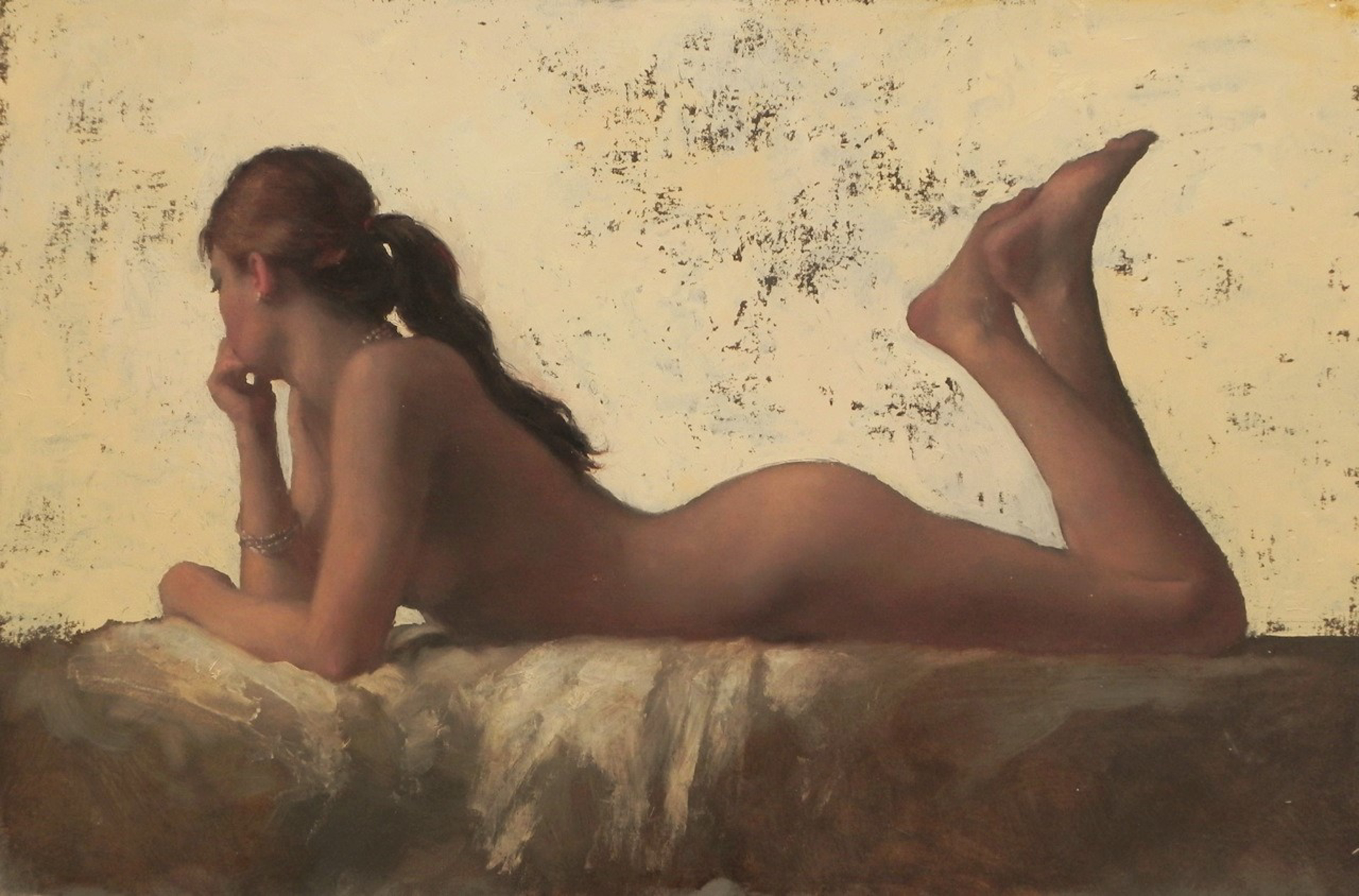 Nude Reclining, Gold by Michael Alford