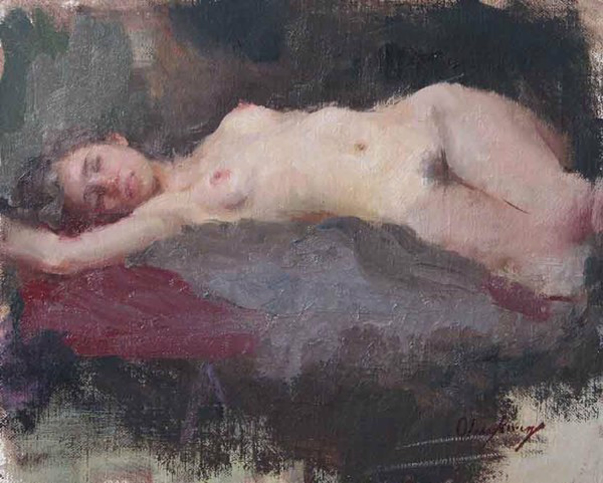 Reclining Nude by Marci Oleszkiewicz