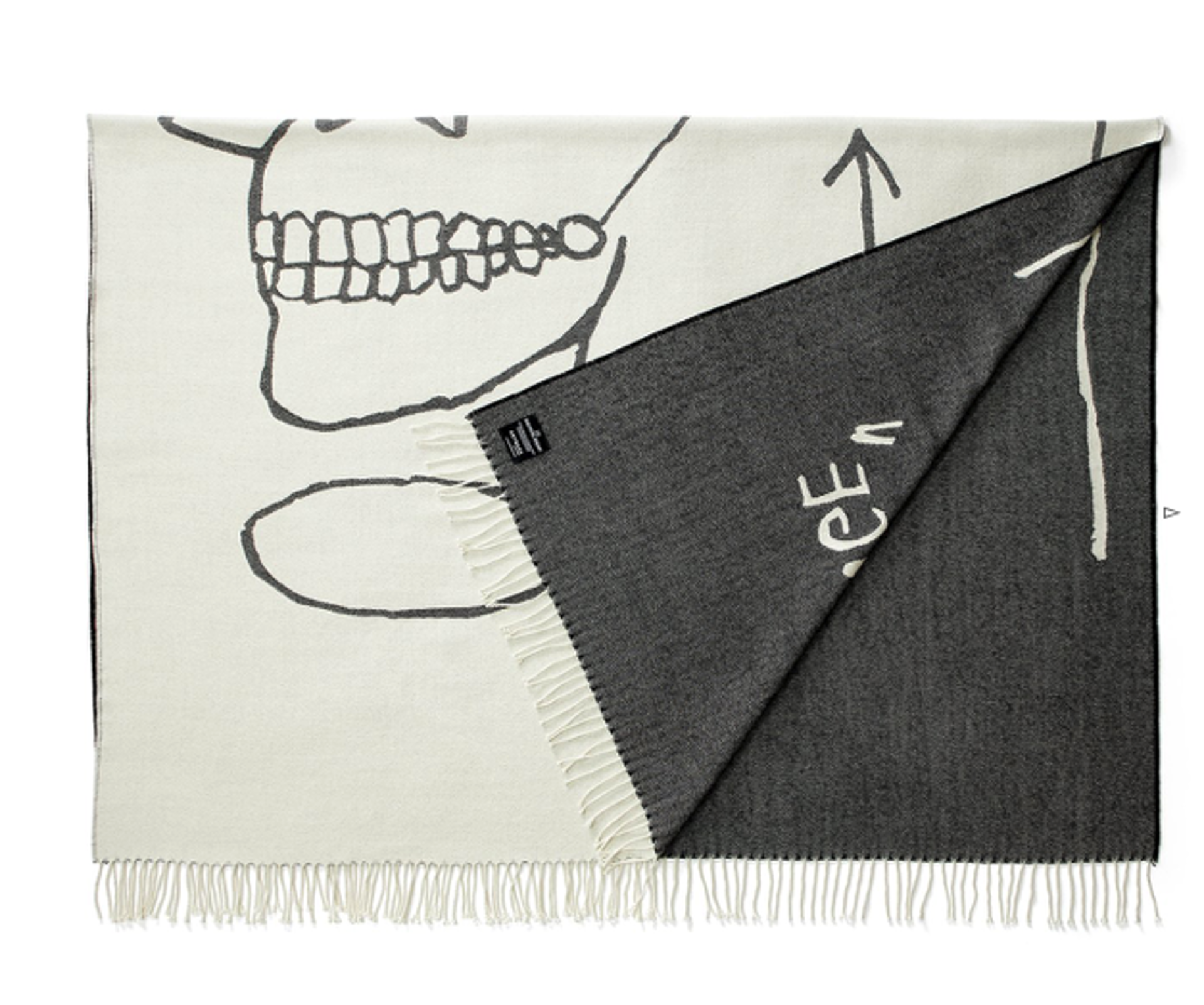 Evil Thoughts Throw by Jean-Michel Basquiat