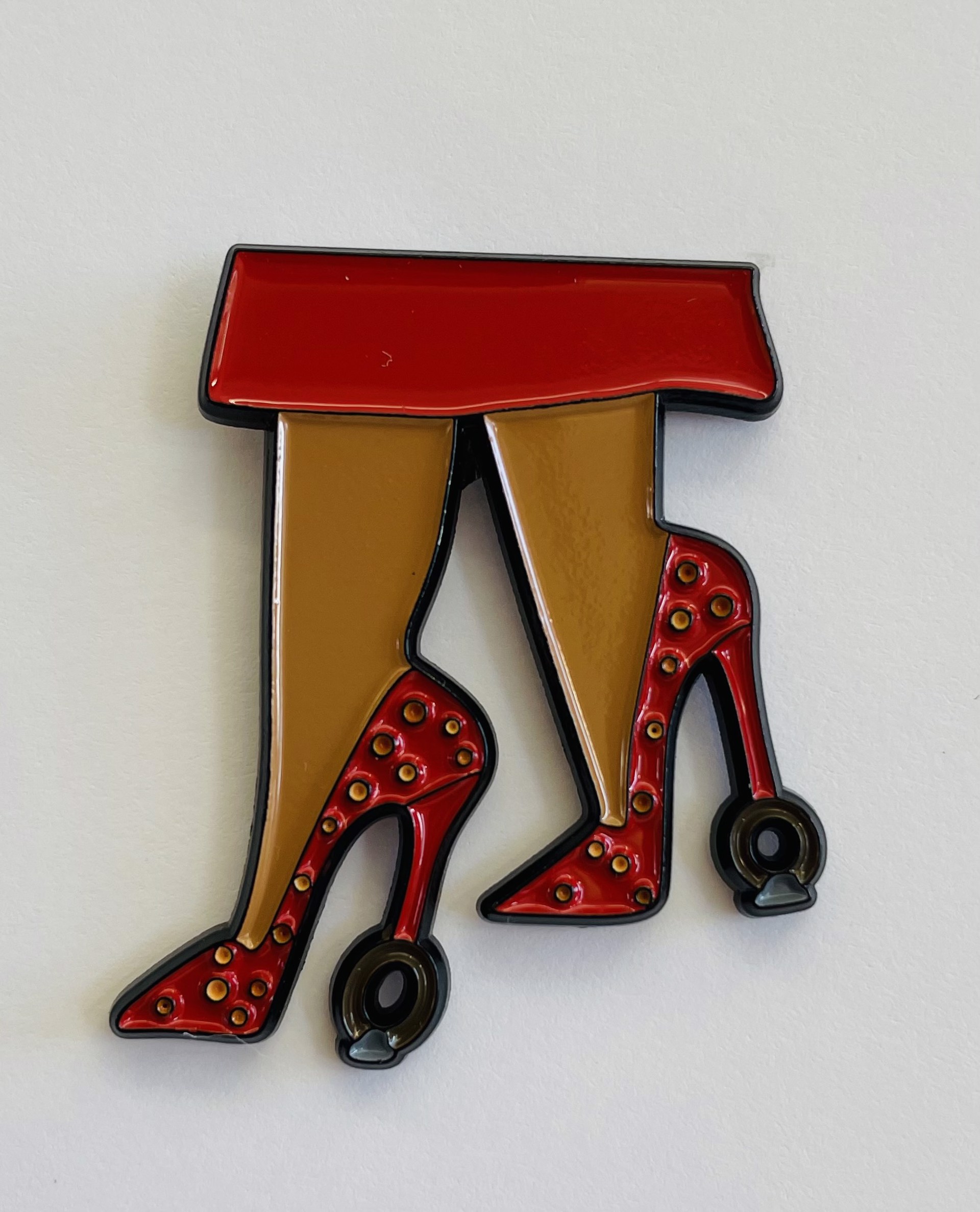 Enamel Pin - Red Heels (artwork by Shawn Payne) 1.25" x 1.5" by Art Enables Merchandise