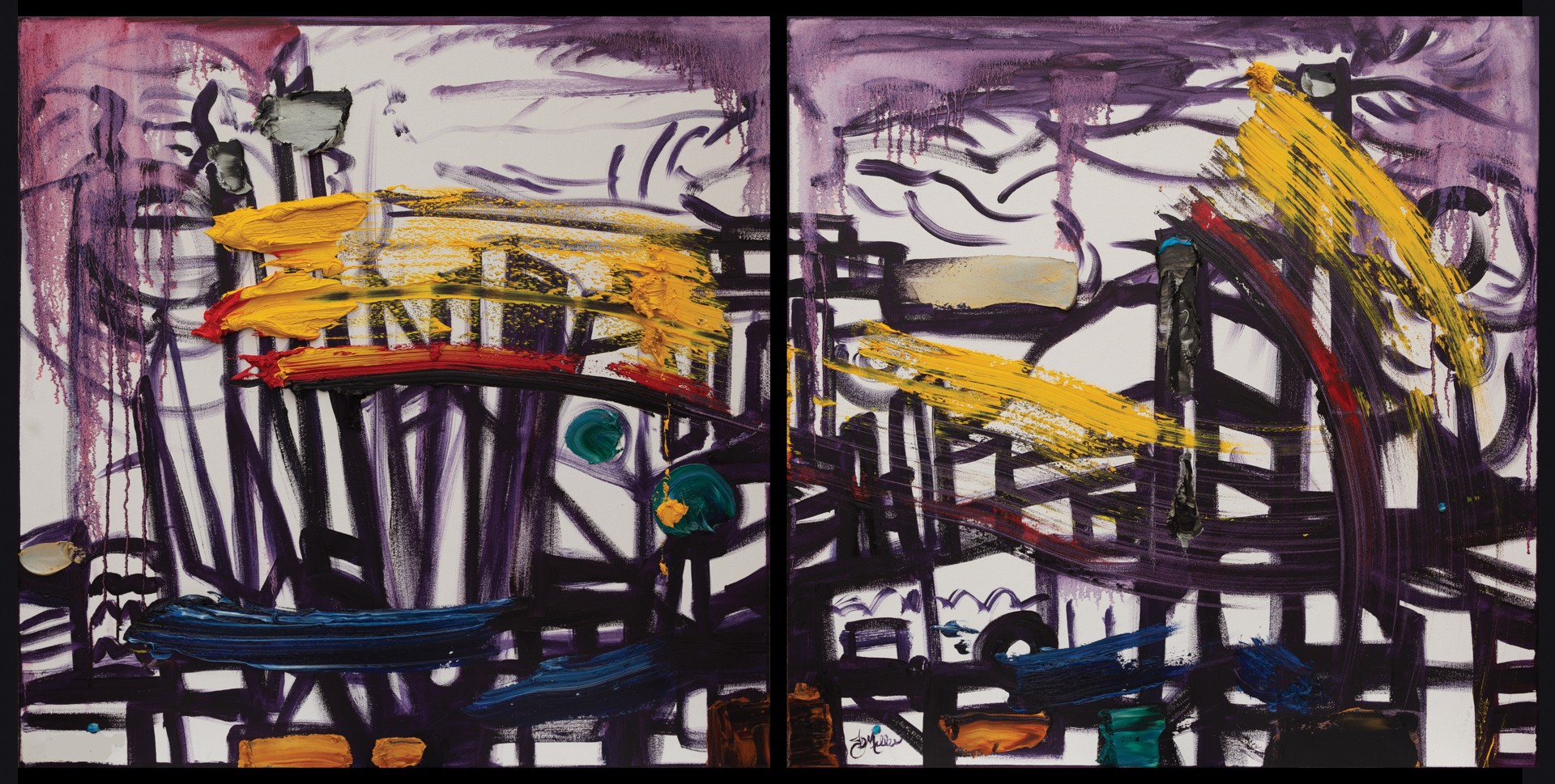 Roller Coaster Diptych by JD Miller