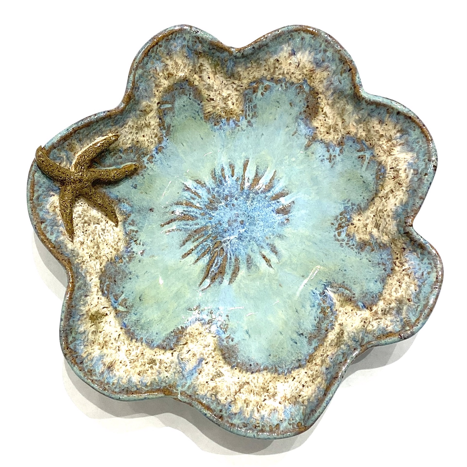 Starfish Bowl (Green Glaze) by Jim & Steffi Logan