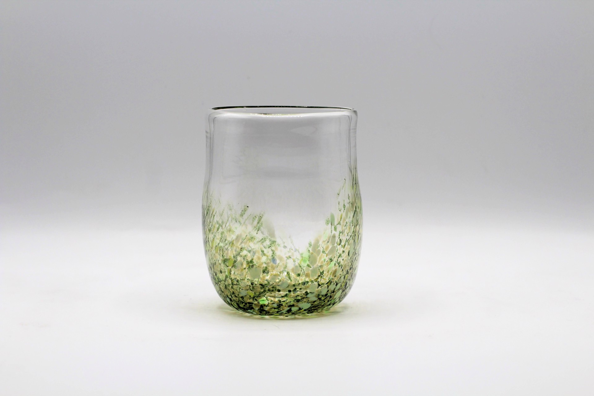 Hand Blown Glass Cup - Green by Katie Sisum