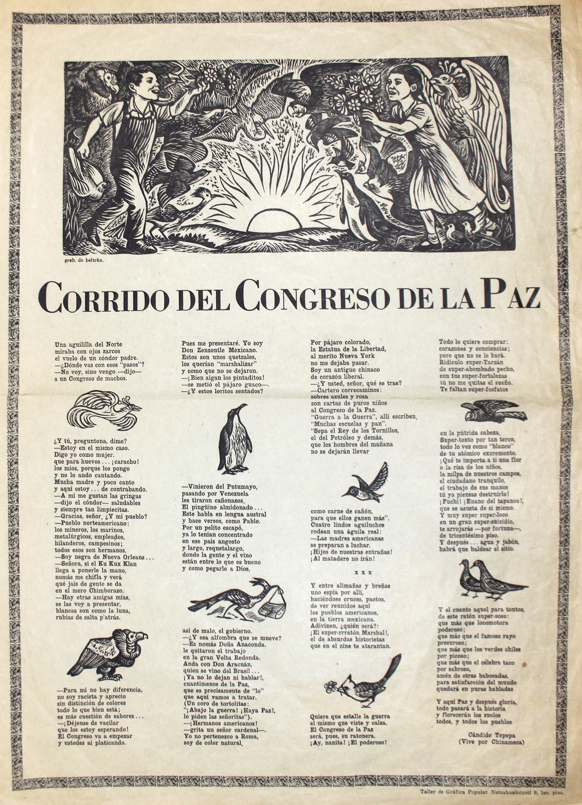 Corrido del Congreso de la Paz (Corrido of the Peace Congress) by Alberto Beltrán (1923 - 2002)