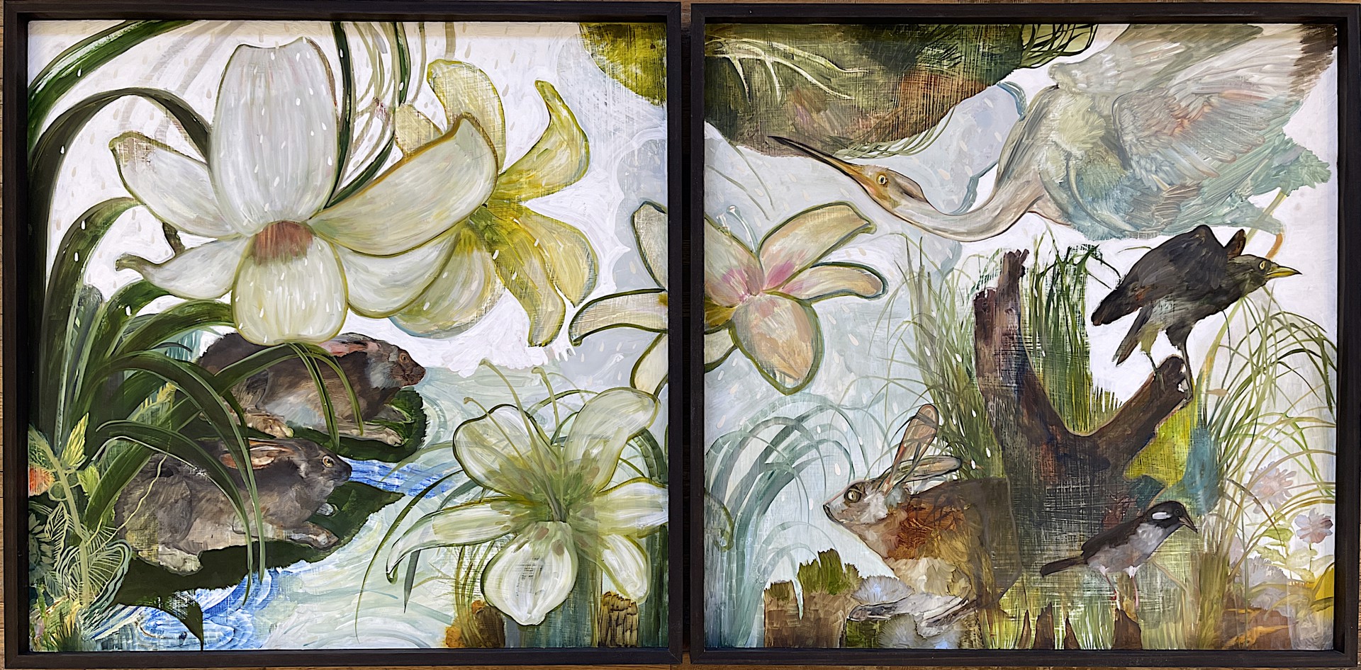 Puddle Jumper Diptych by Diane Kilgore Condon
