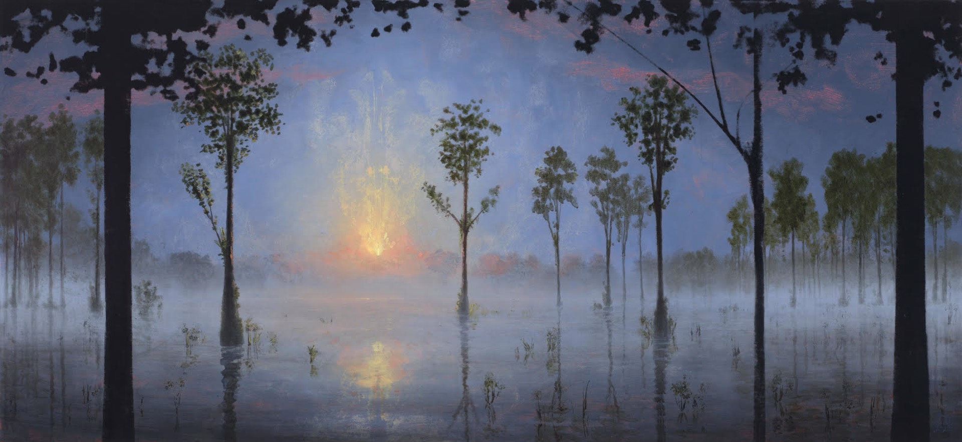 Flooded Forrest Leaving the Glen (MassMoCA #348) by Stephen Hannock