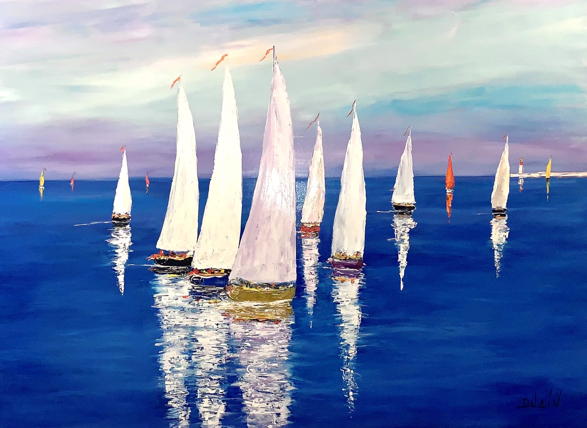 Sailboats On The Blue by Duaiv