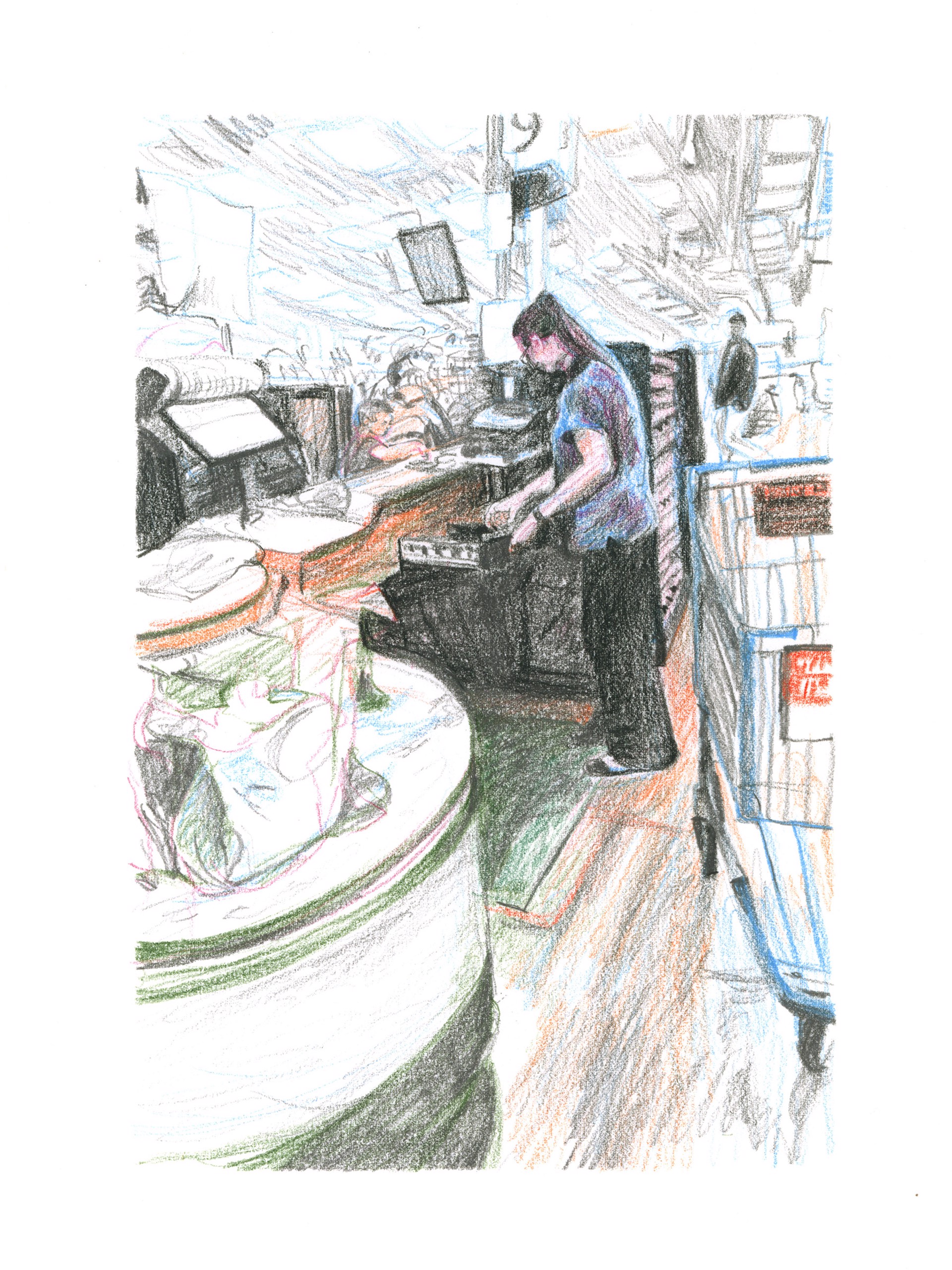 Marketplace/Cashier #45 by Eilis Crean