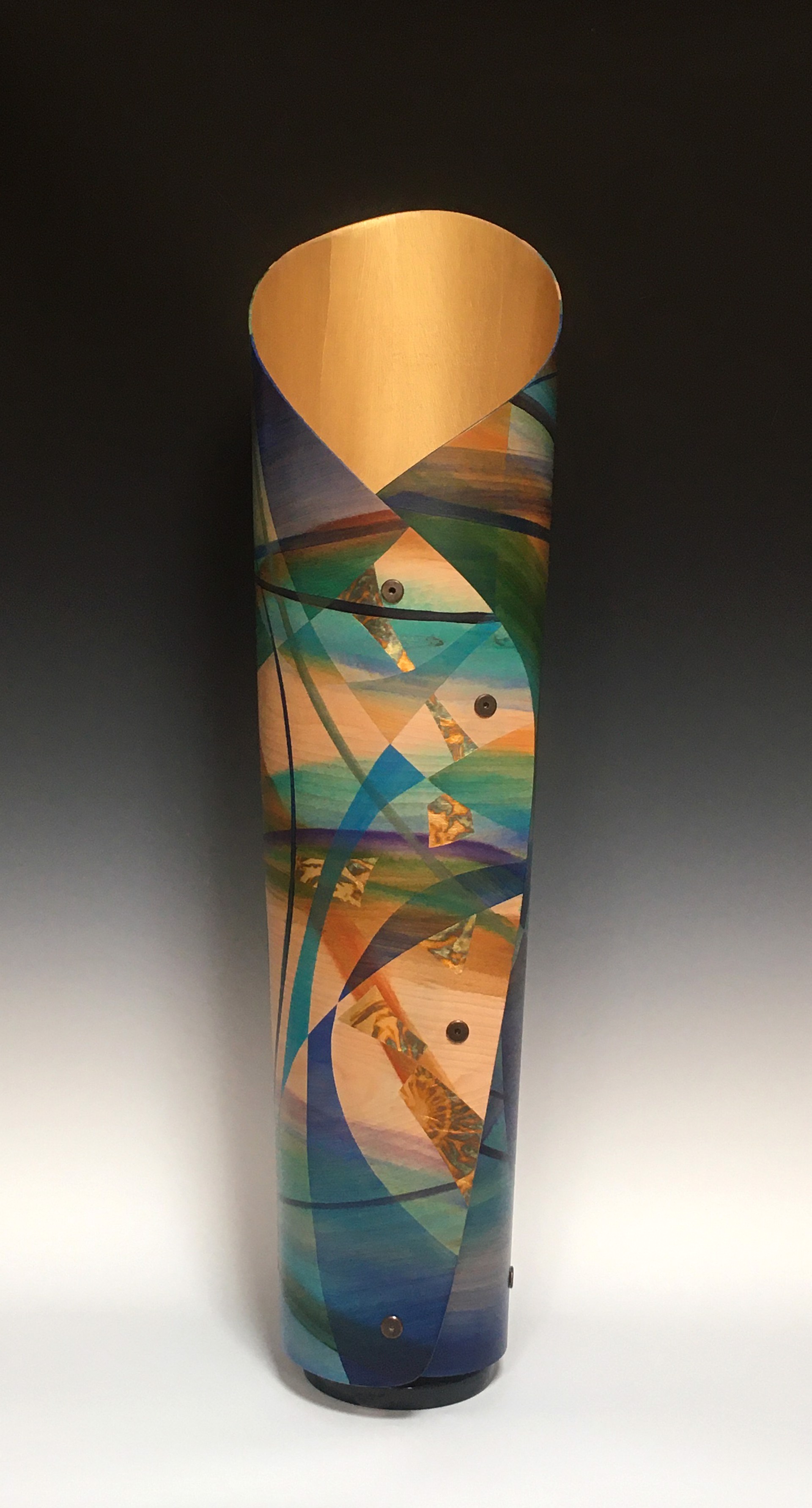 "Bentwood Lamp~Forest Shadow" by Cynthia Duff