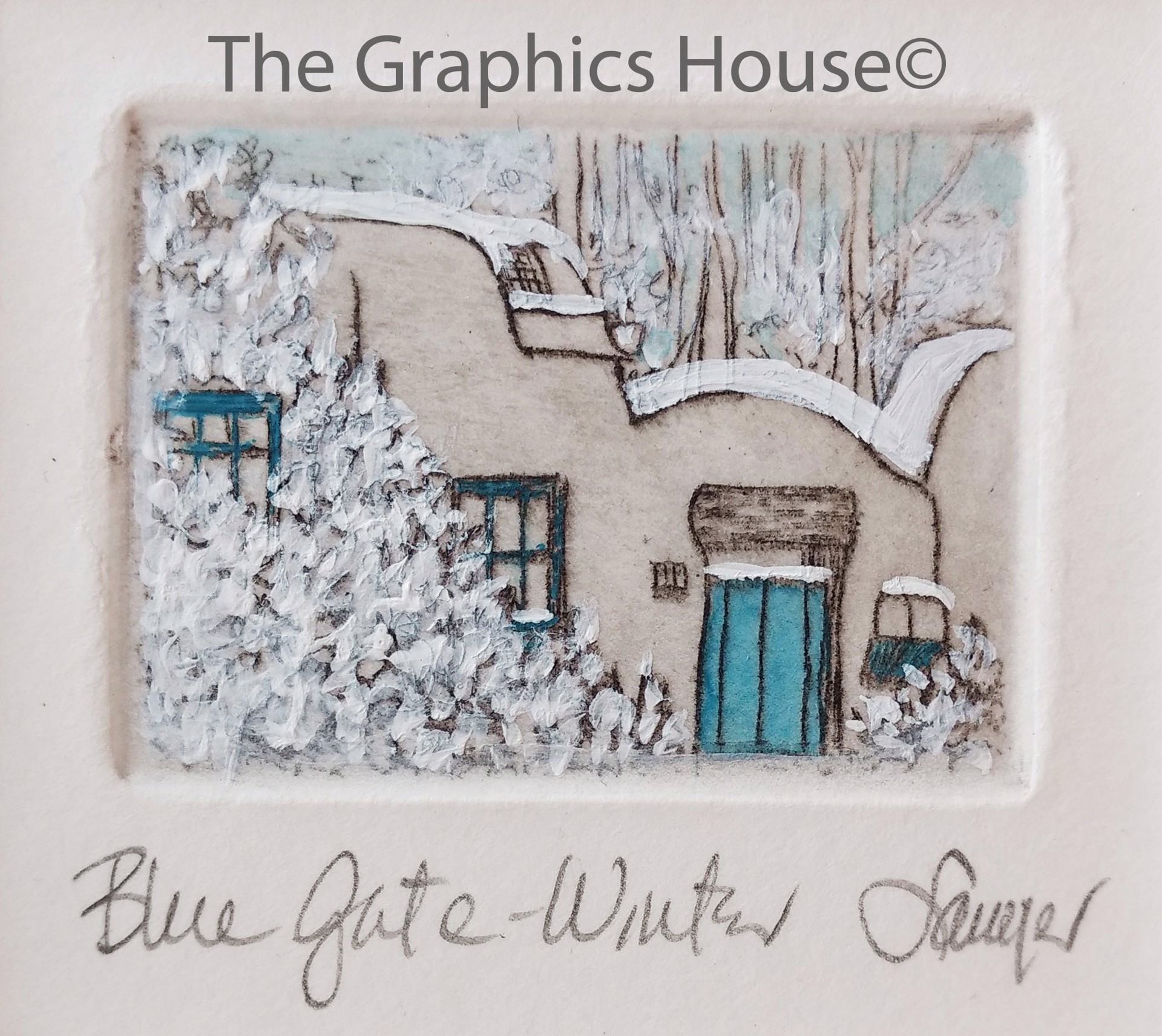 Blue Gate - Winter (unframed) by Anne Sawyer