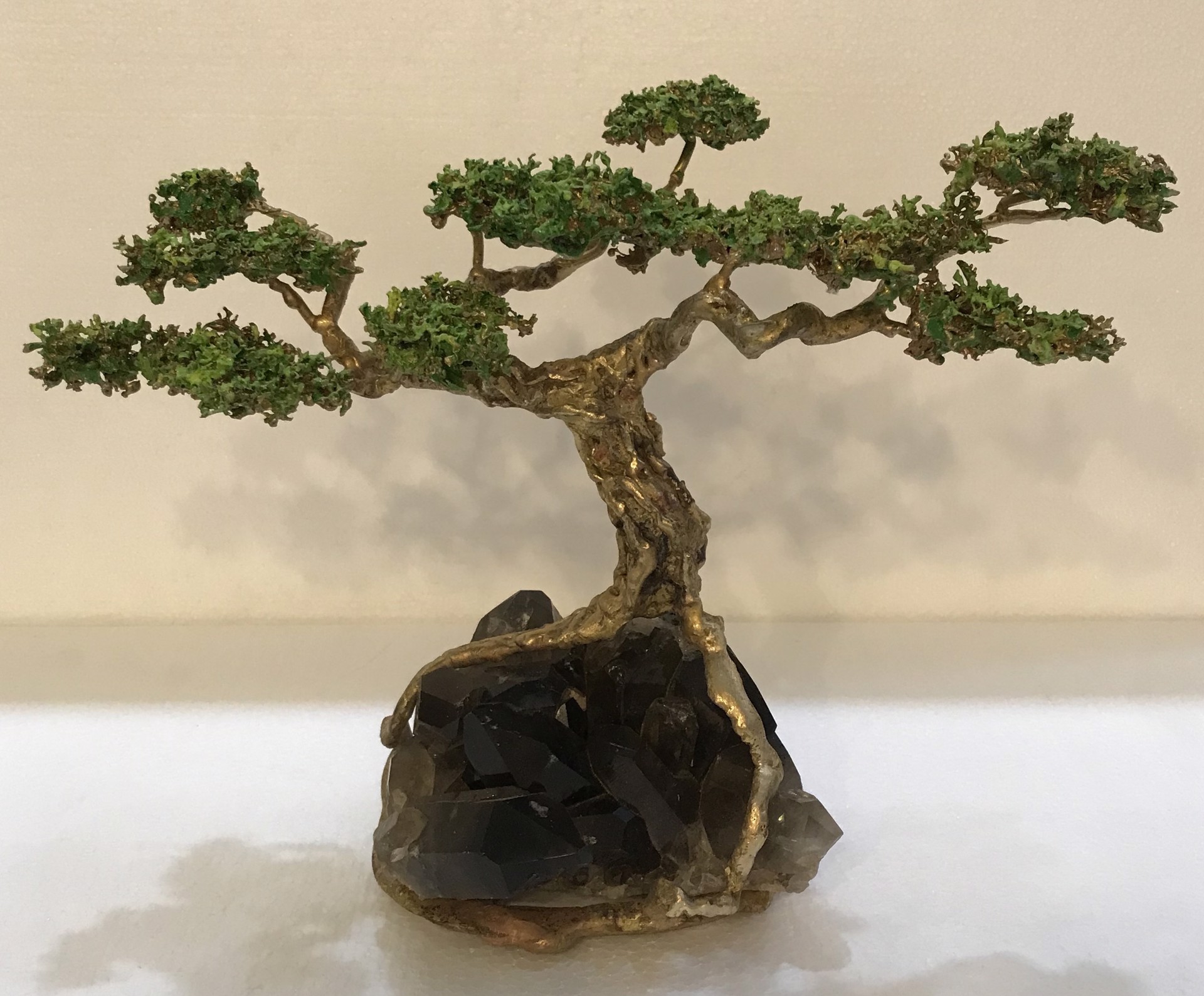 Juniper on Smokey Quartz by Richard & Blanca Smith