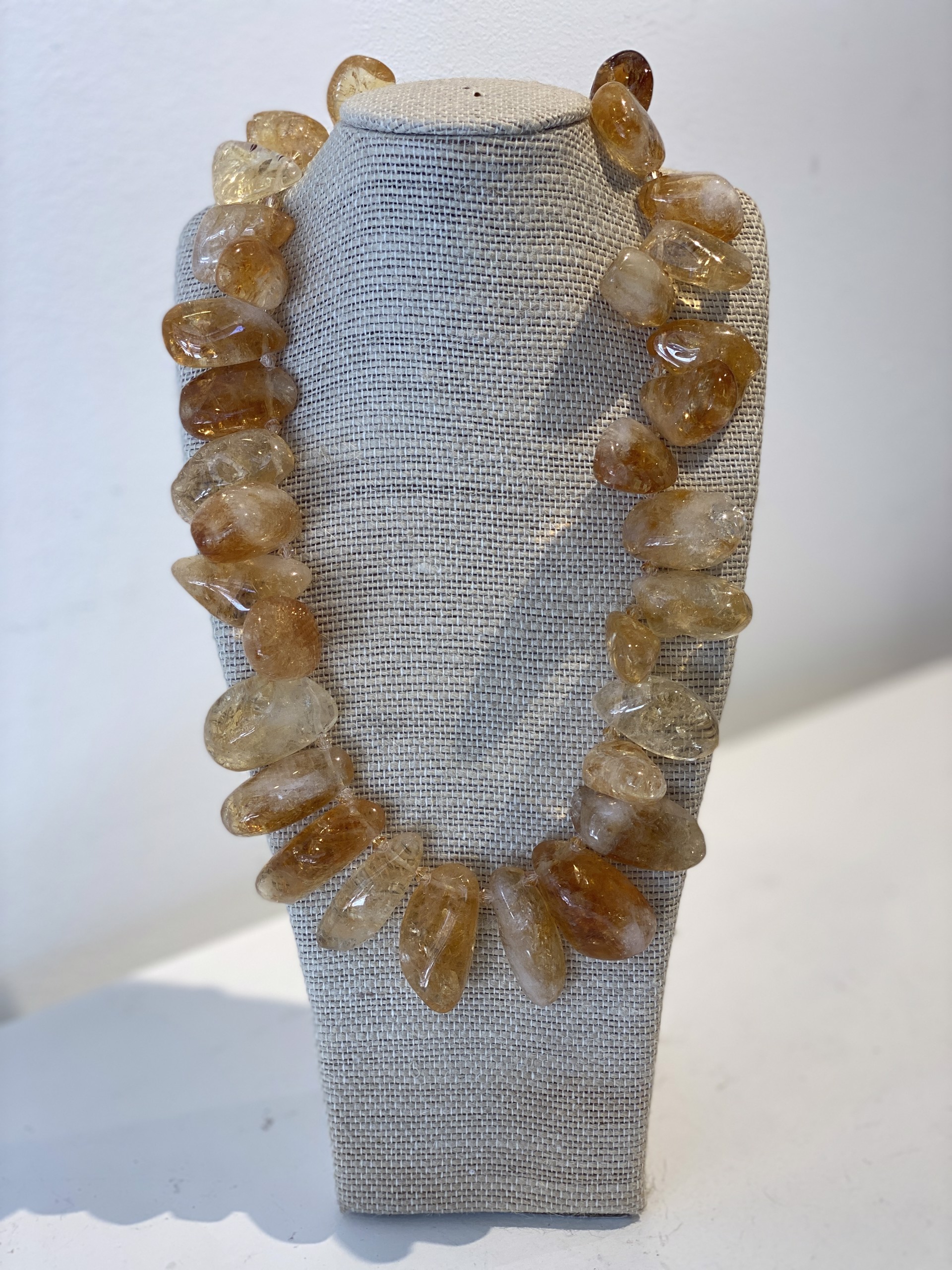 Citrine pebbles and Swarovski crystal by Ann Marie Hodrick