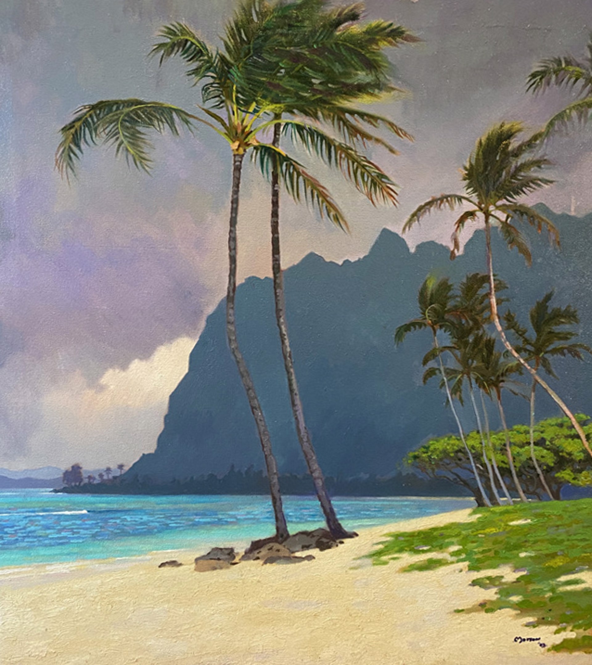 Kaʻaʻawa Beach Park - Passing Storm by Dennis Morton