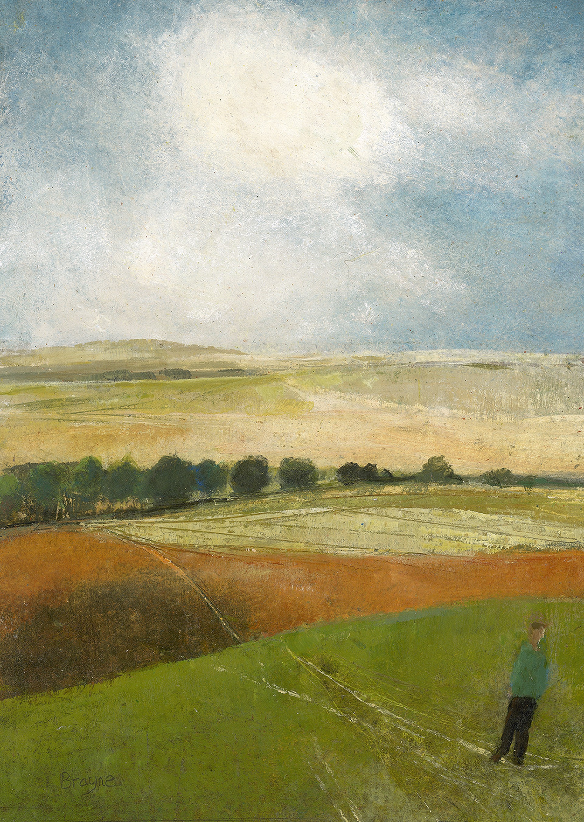 The Dry Hill Track to Ham by David Brayne R.W.S.