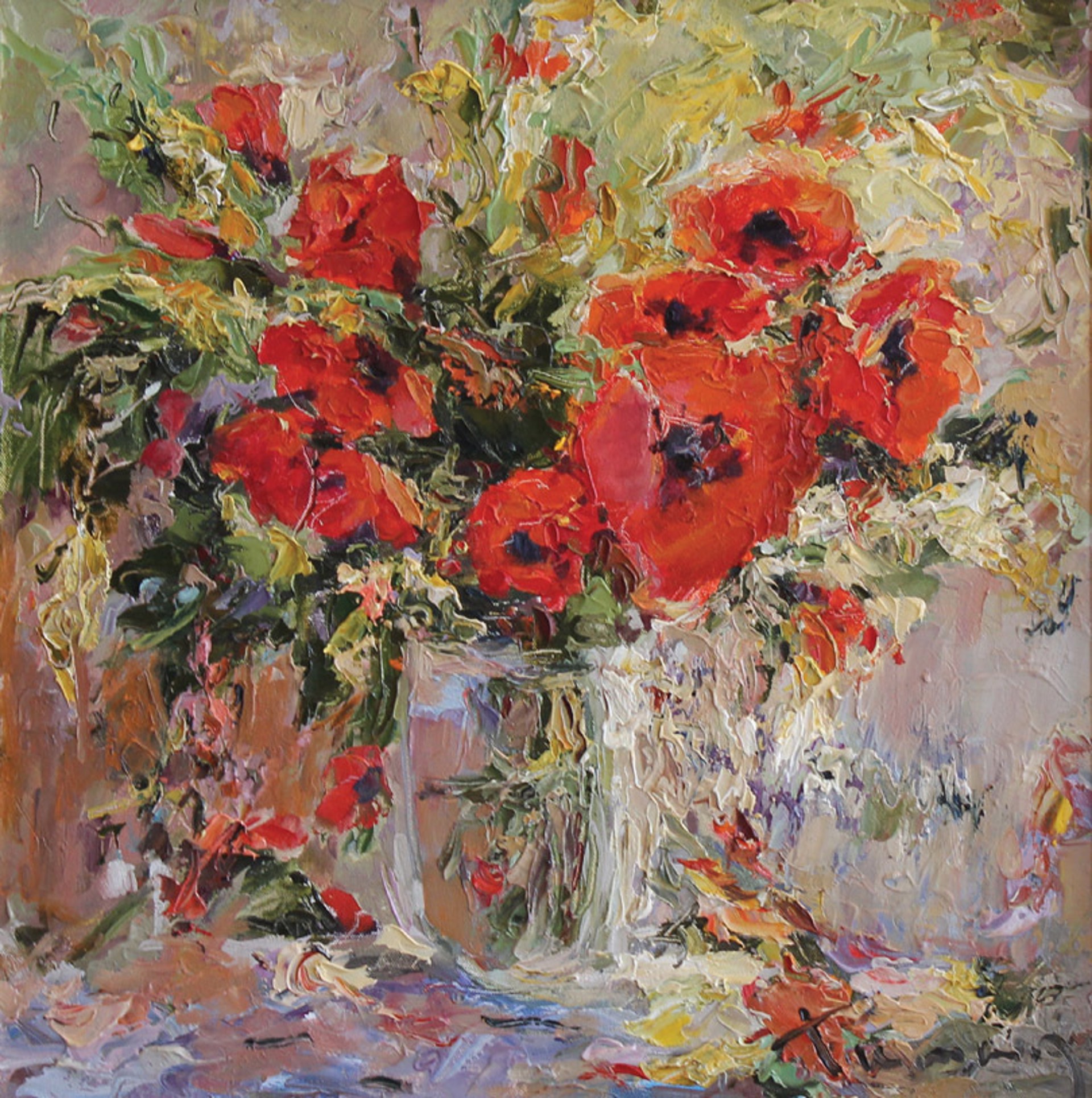 Red Poppies by Tuman Zhumabaev