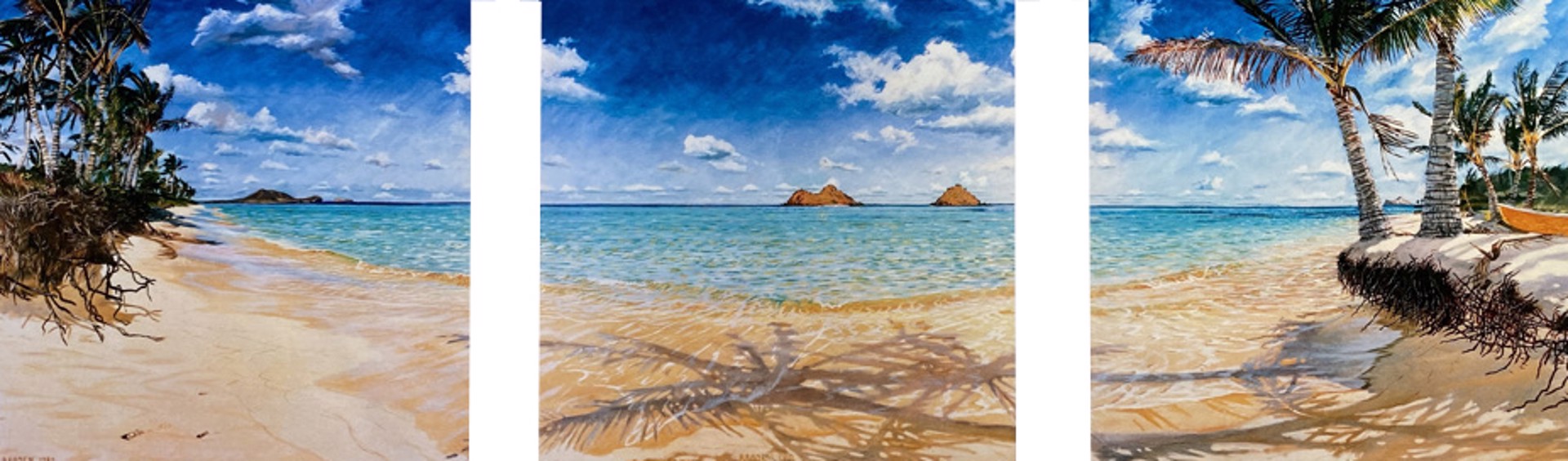 High Tide Lanikai (Triptych) by Bill Braden