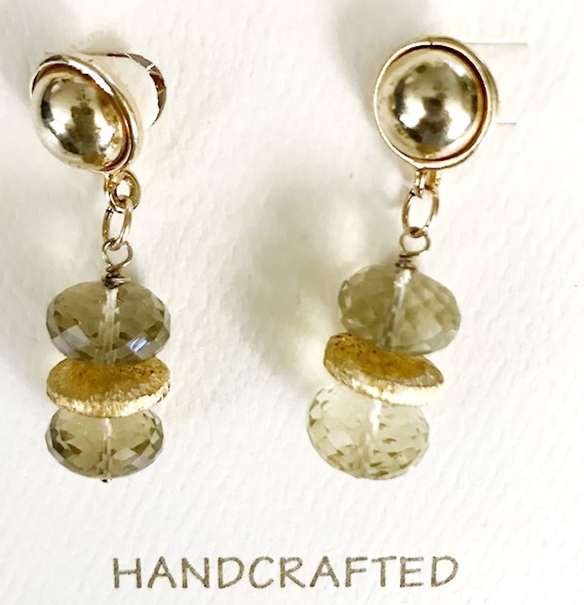 Earrings - Faceted Citrine & Gold Vermeil by Bonnie Jaus