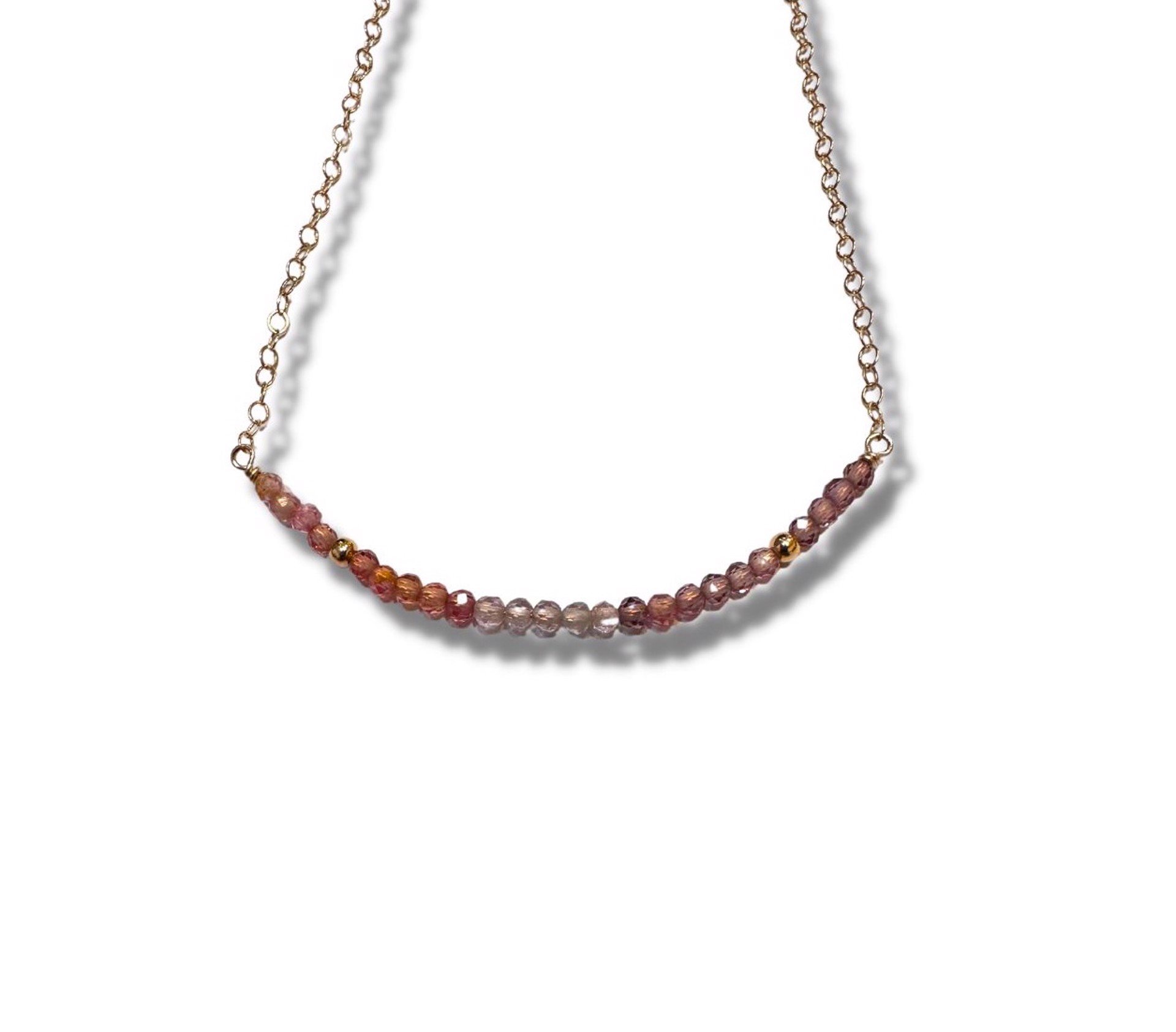 Necklace - Spinel with 14K Gold Filling by Julia Balestracci