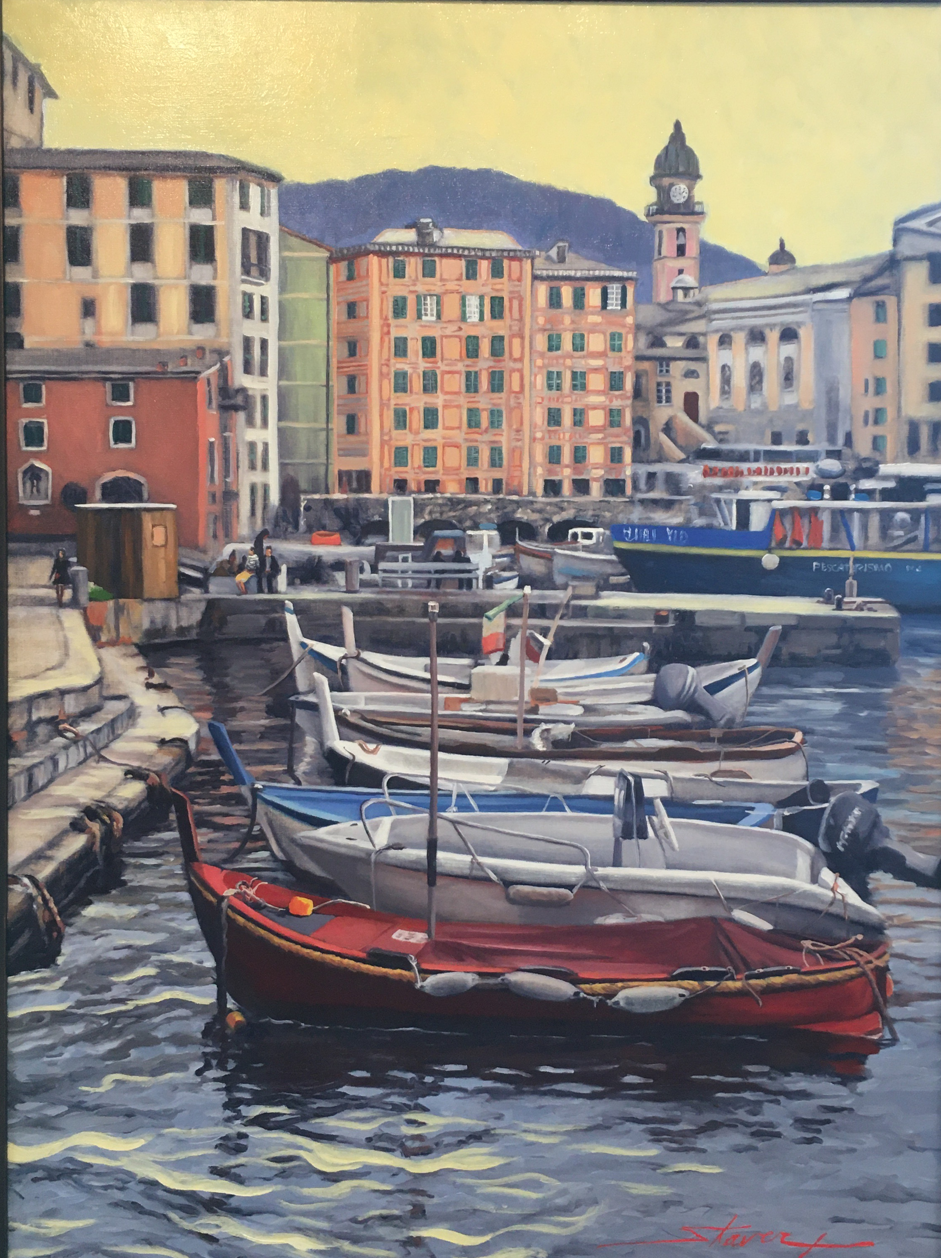 Cinque Terre Boats by Sharon Rusch Shaver