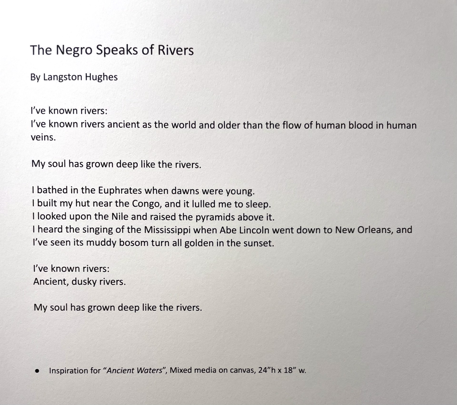 Ancient Waters by Elsa Gebreyesus
