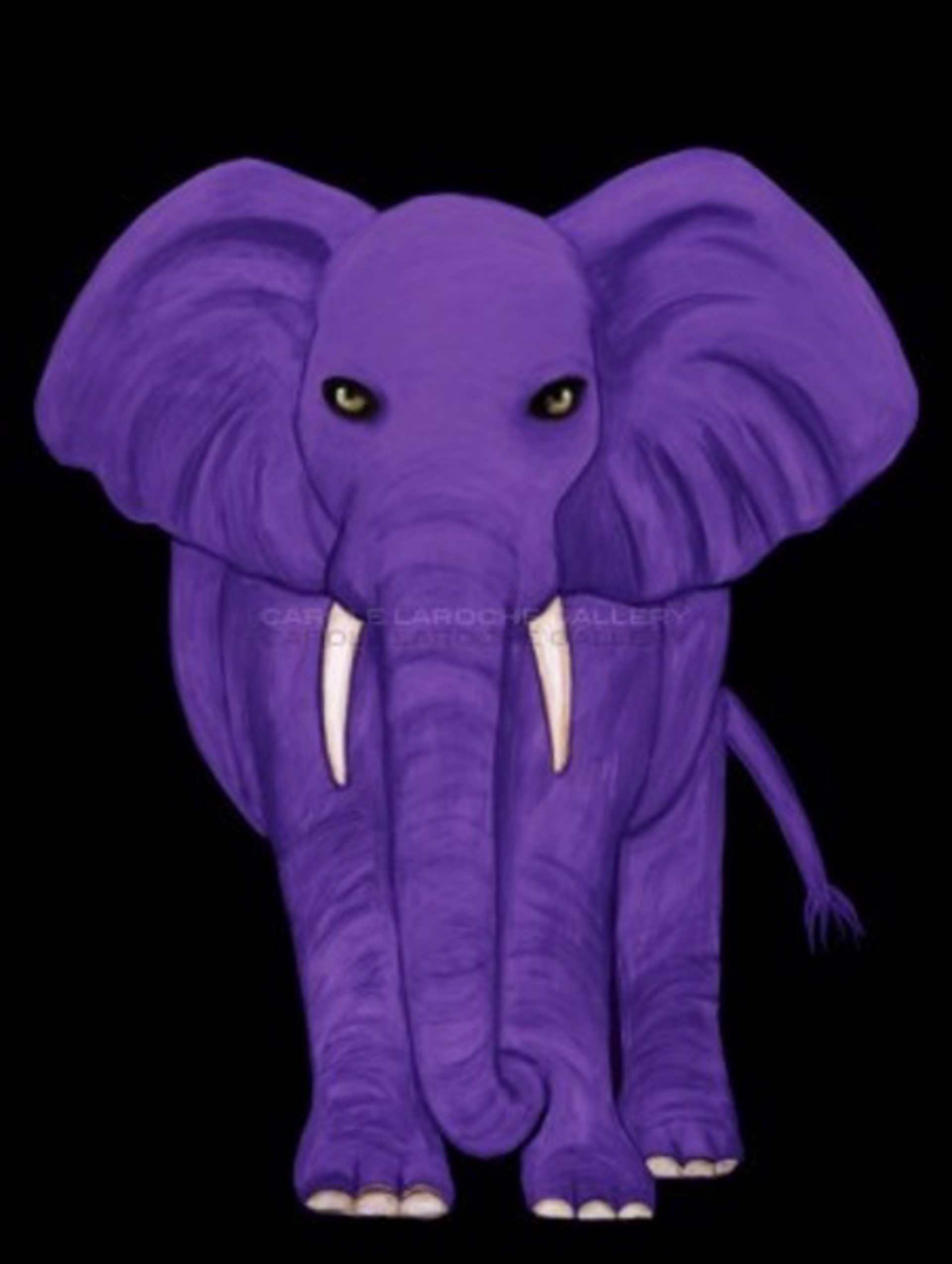 Purple Elephant by Carole LaRoche