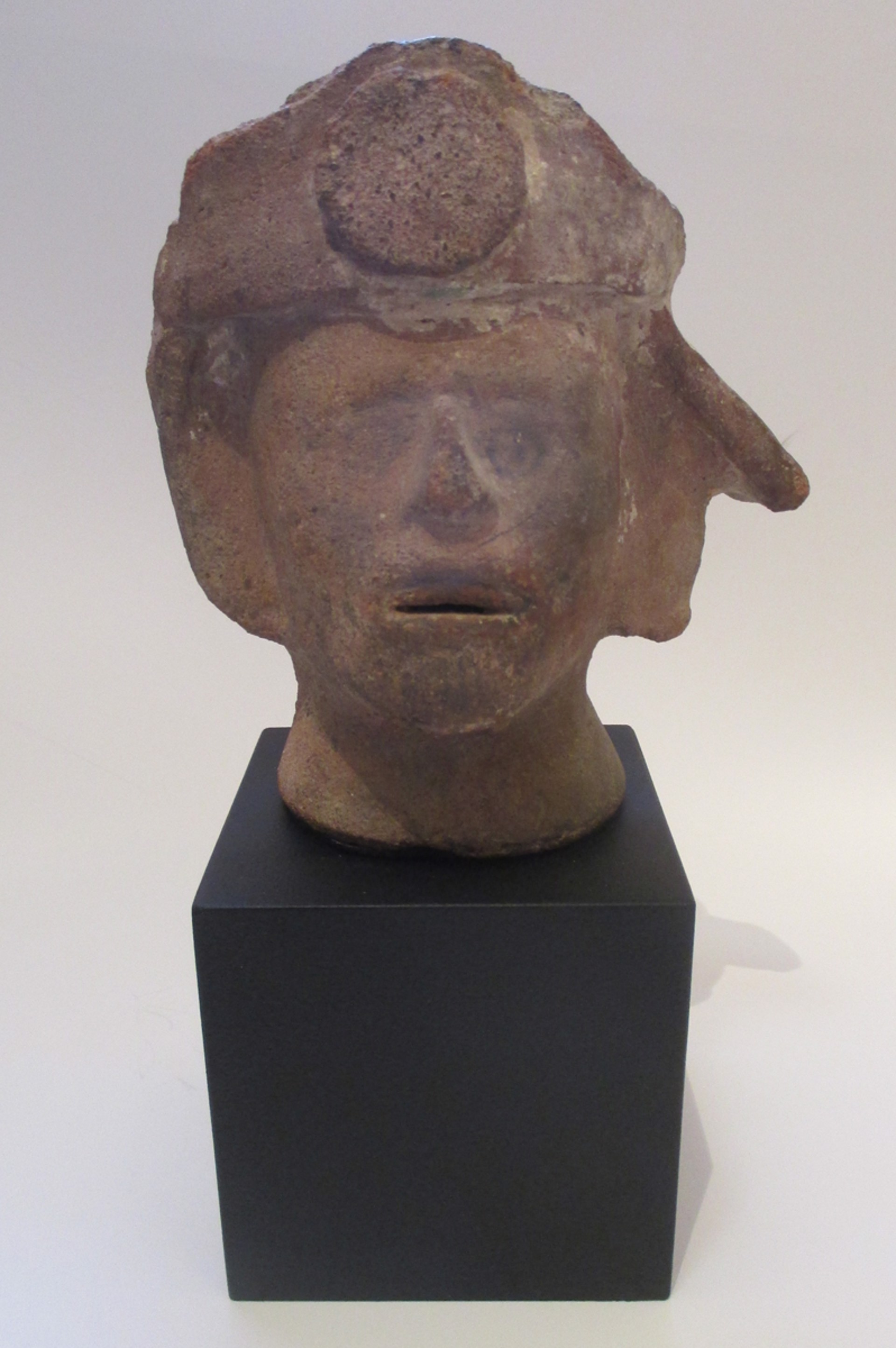 Earthenware Aztec Portrait Head Fragment 24 by Pre Columbian