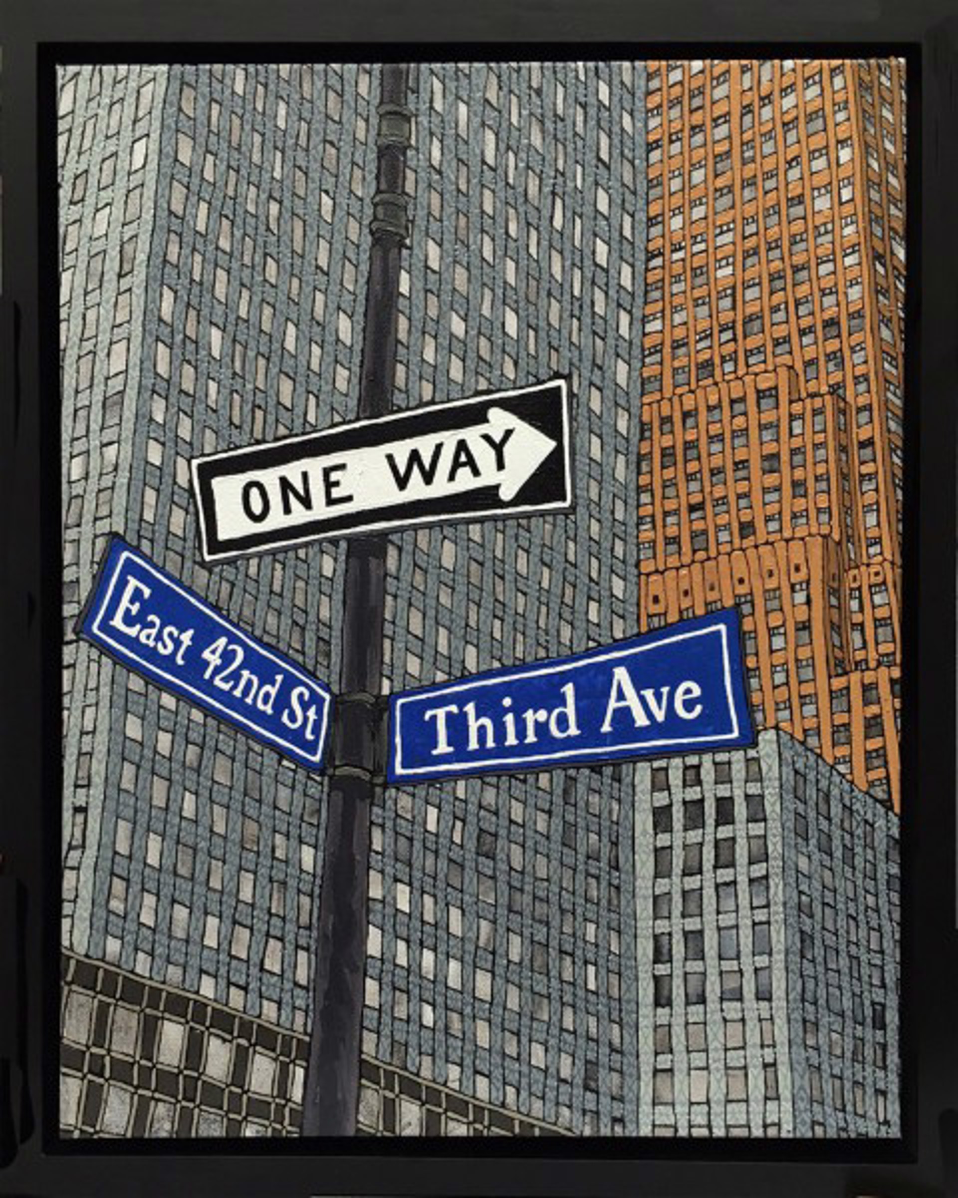 City Signs, 42nd & 3rd by Roxie Munro