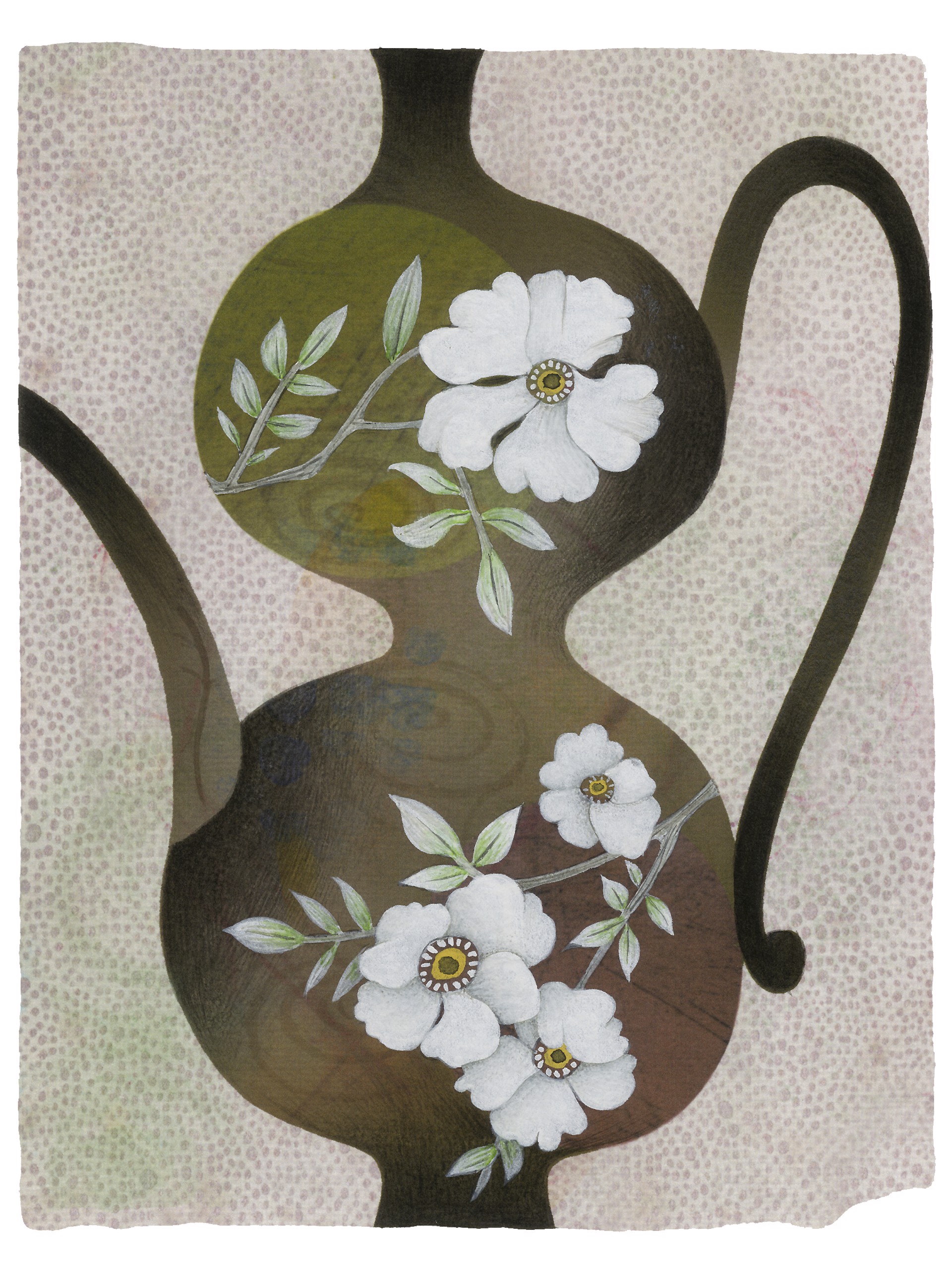 Ewer with Blossoms by Anne Smith