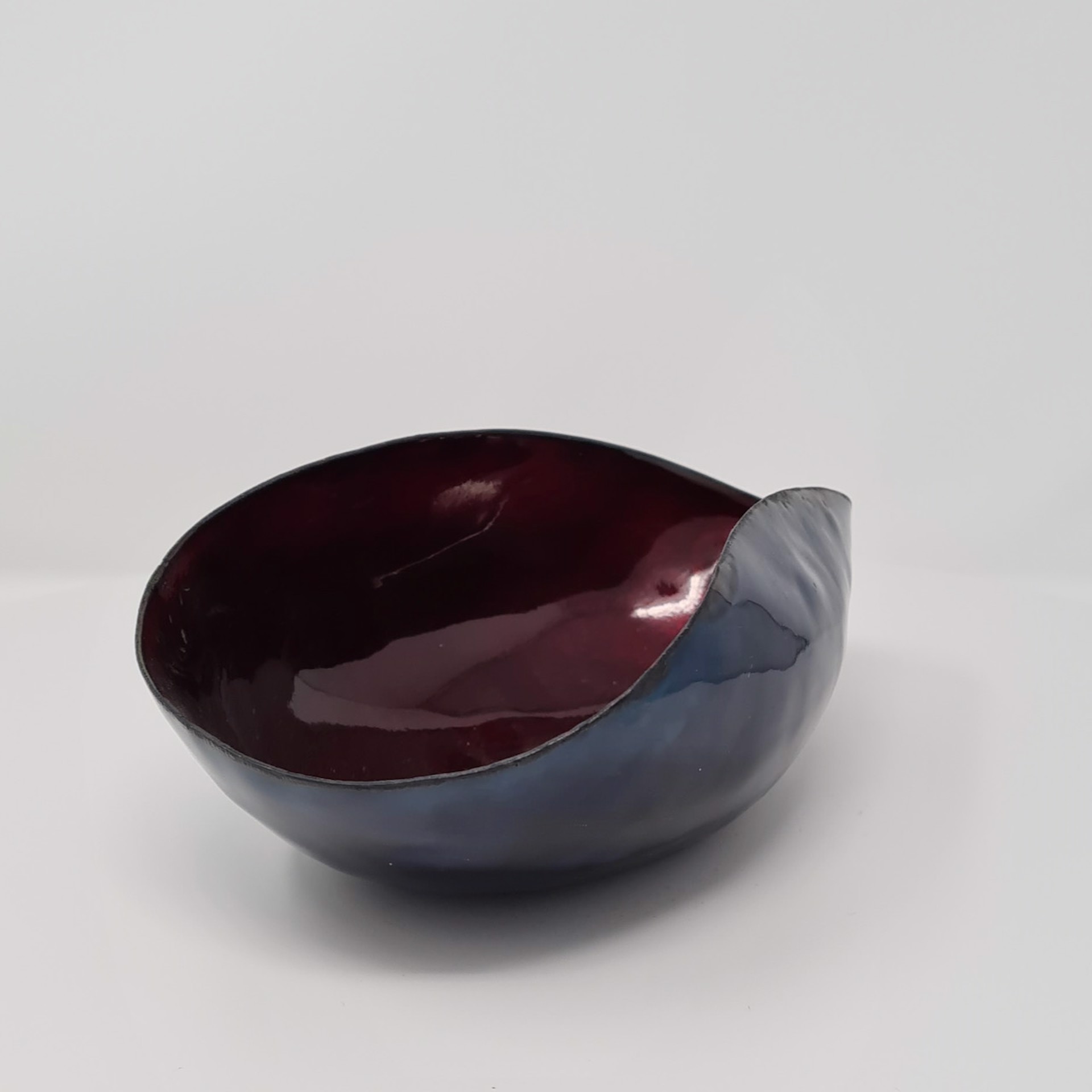 Enamel Copper Altered Bowl by Lundsten Glazzard