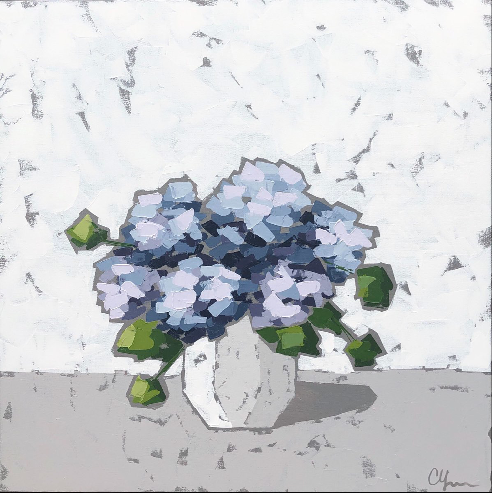 Hydrangeas In Pottery II by Christie Younger