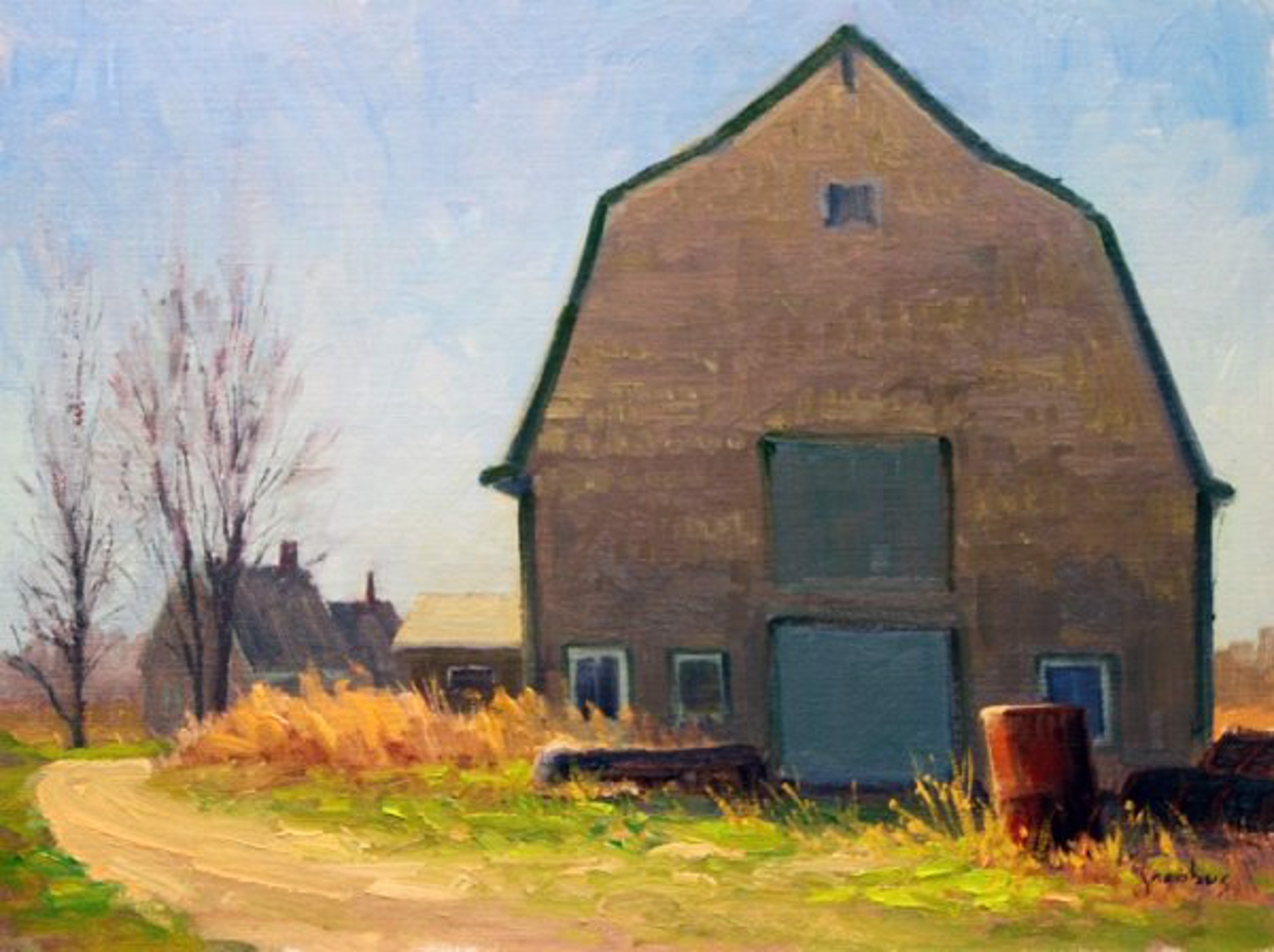 Old Barn And Oil Drum by Jacobus Baas