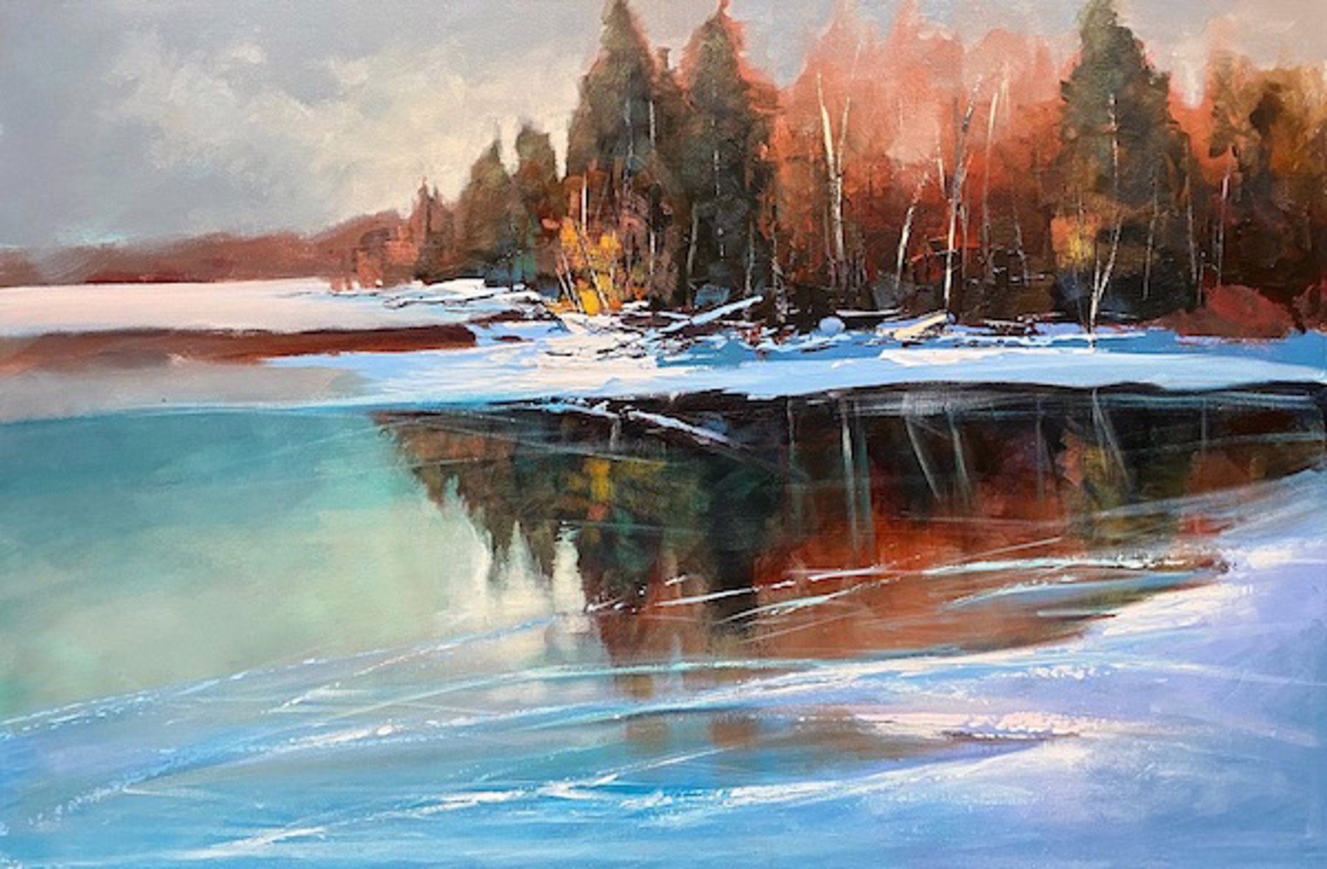 Icy Reflection by Linda Wilder