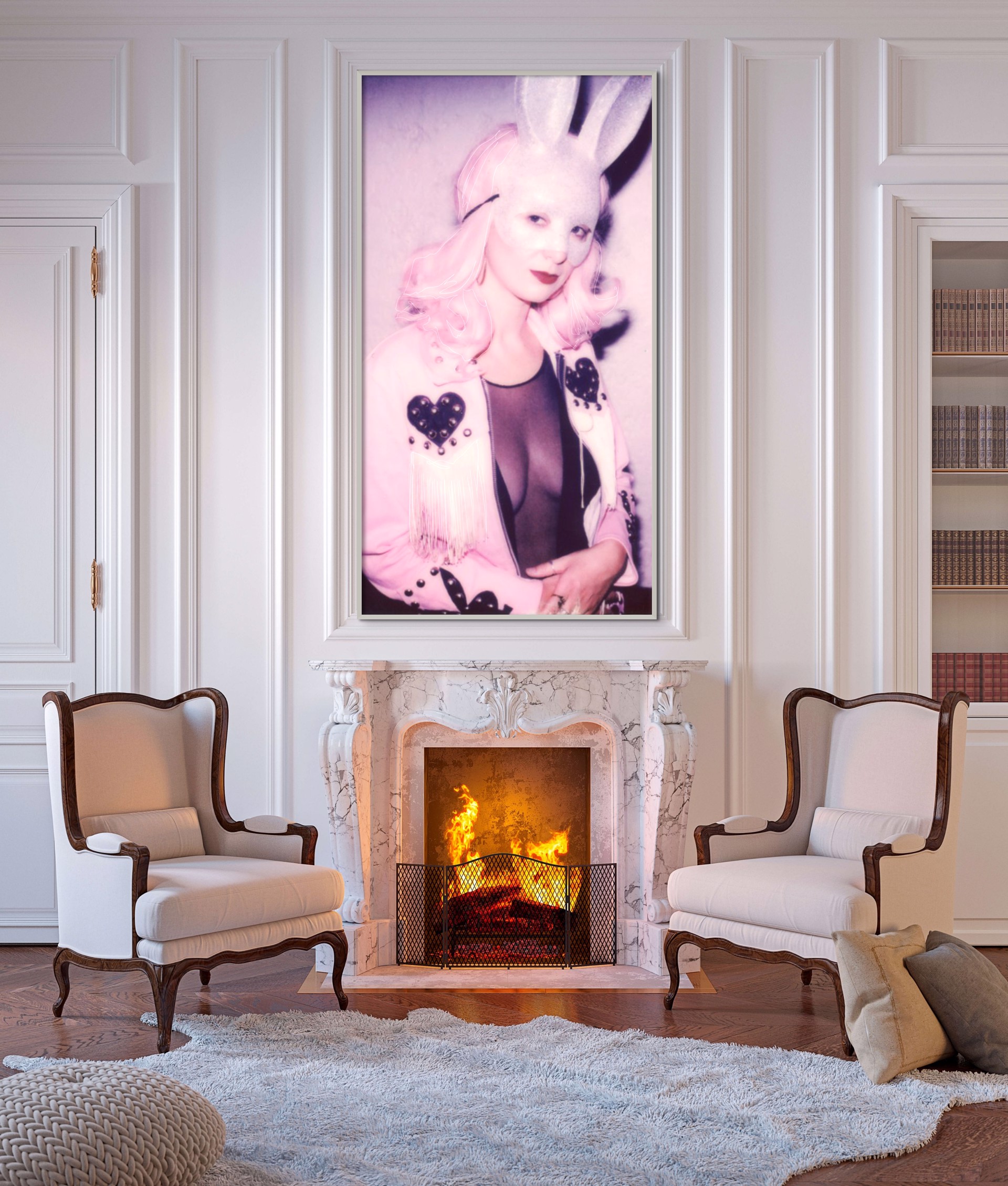 Pink Bunny Polaroid by CAZADOR