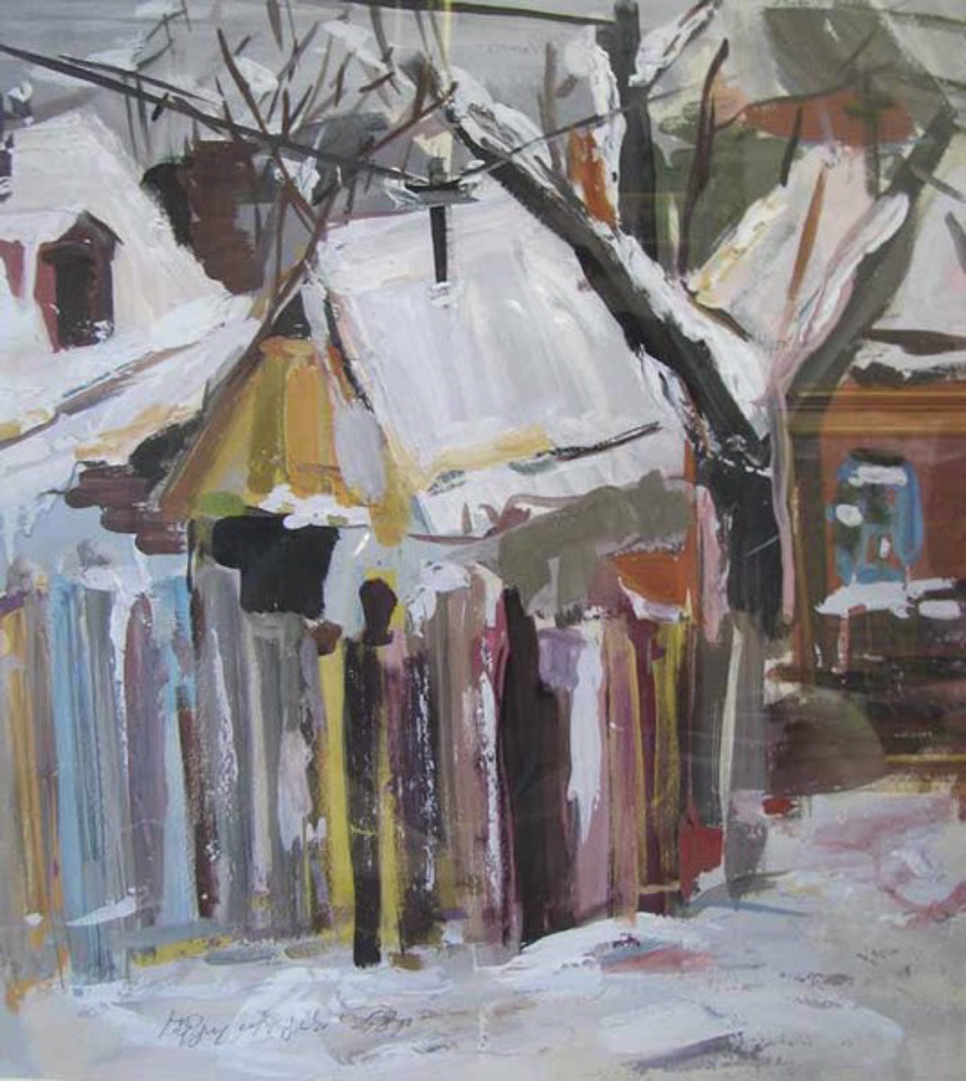 Houses in the Snow by Hachatur Gulamiryan