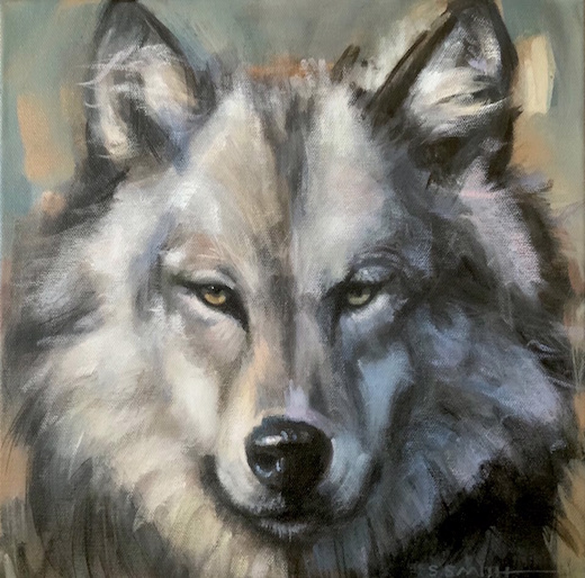 Follow Me - wolf by Sharon Smith