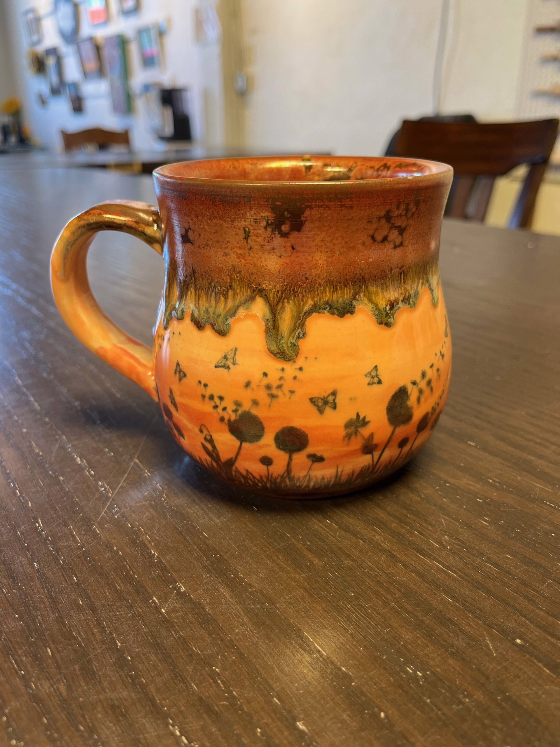 Orange & Copper Silhouette Mug by Katy Nickell