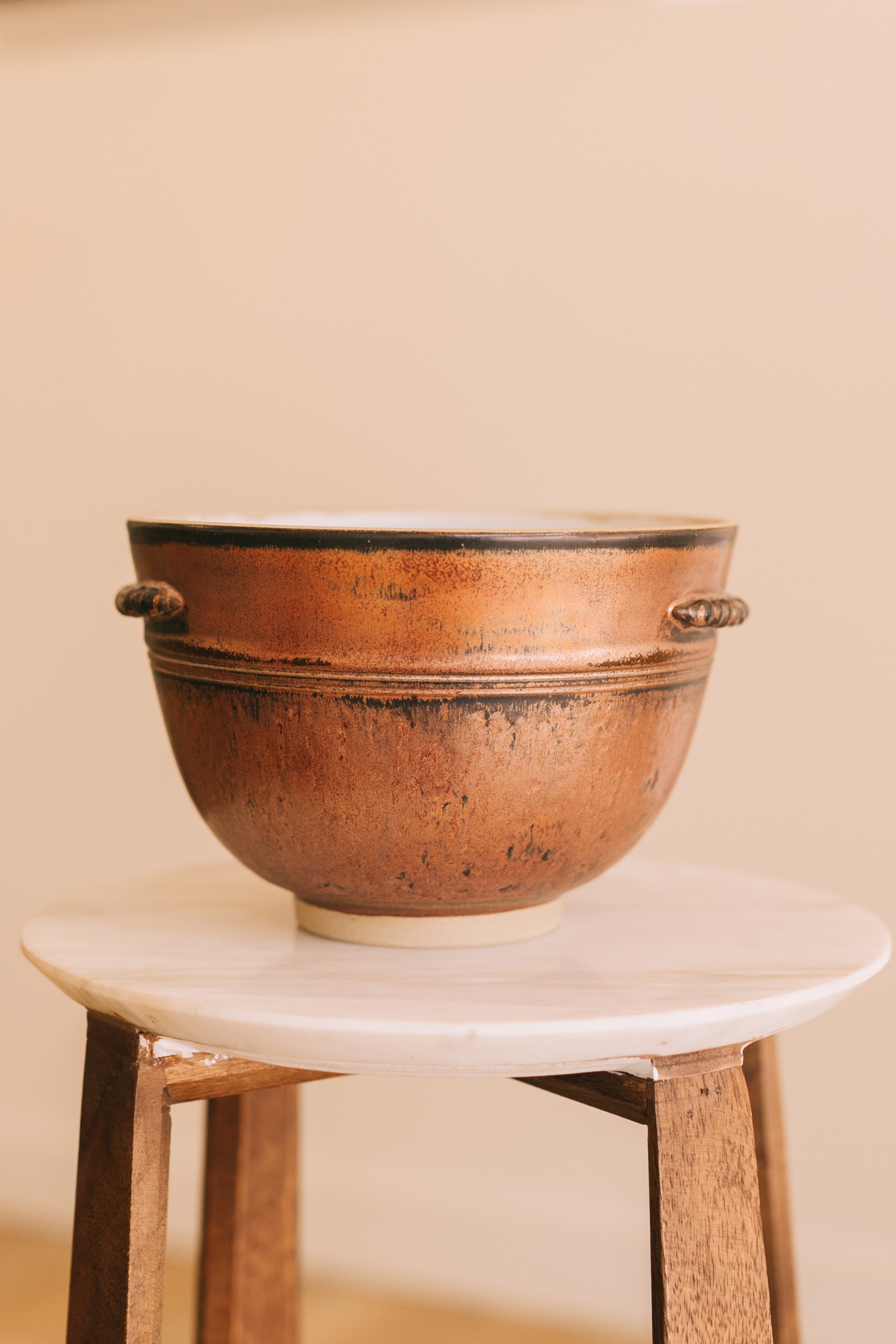 Stoneware Bowl w/ Lugs 049 by Buck Dollarhide