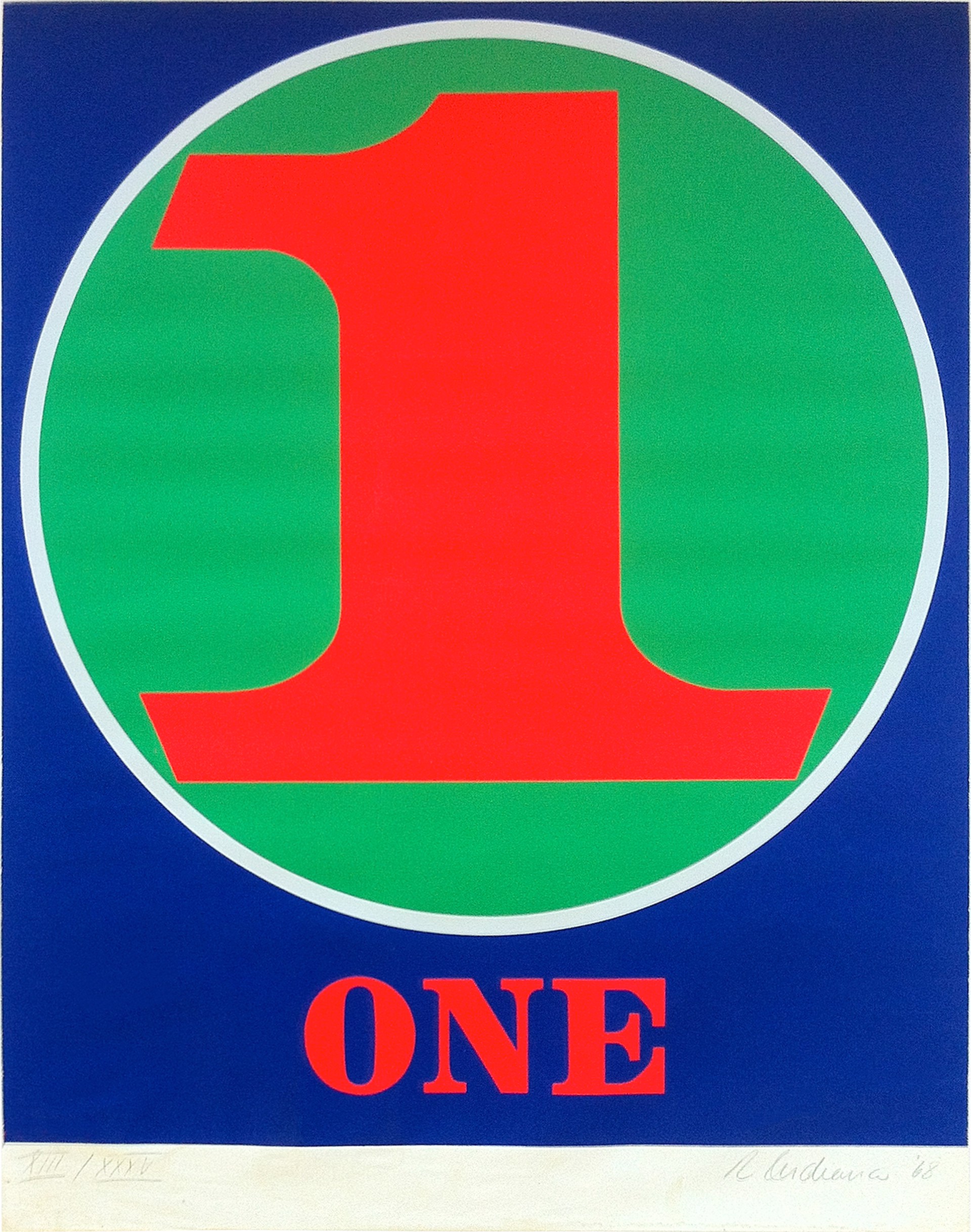 One, from Numbers portfolio by Robert Indiana
