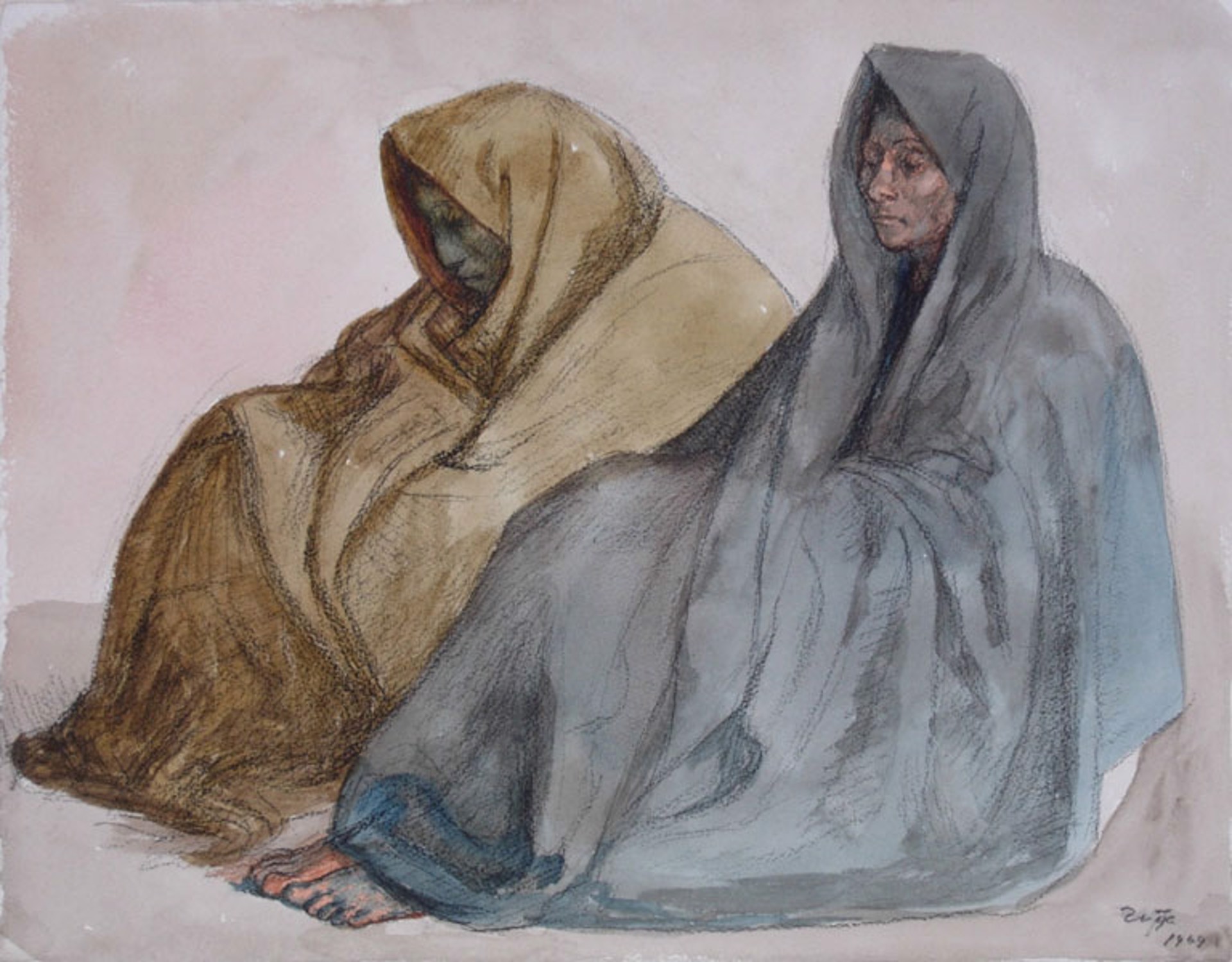Dos Mujeres Sentadas by Francisco Zuniga
