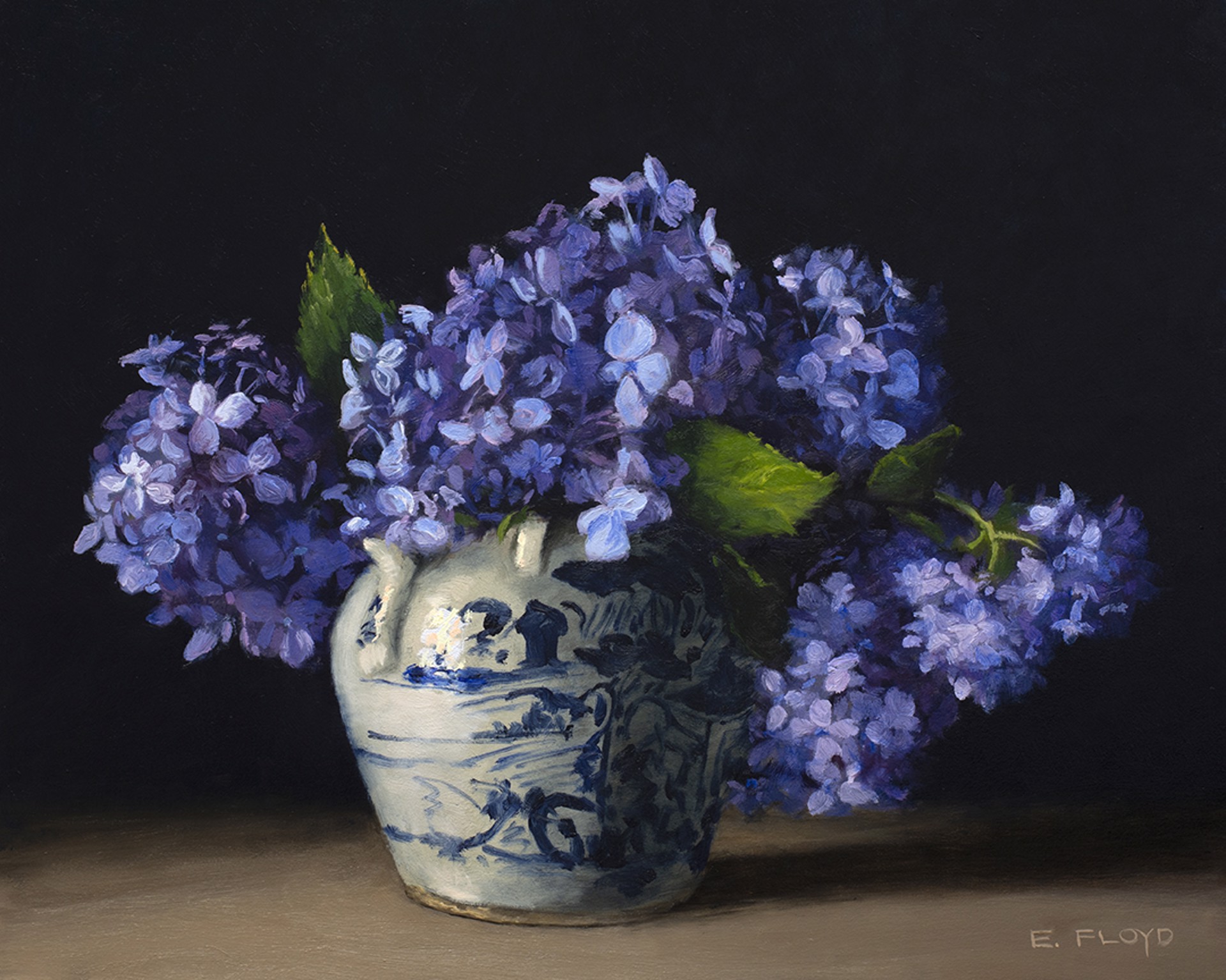 Blue Hydrangeas by Elizabeth Floyd