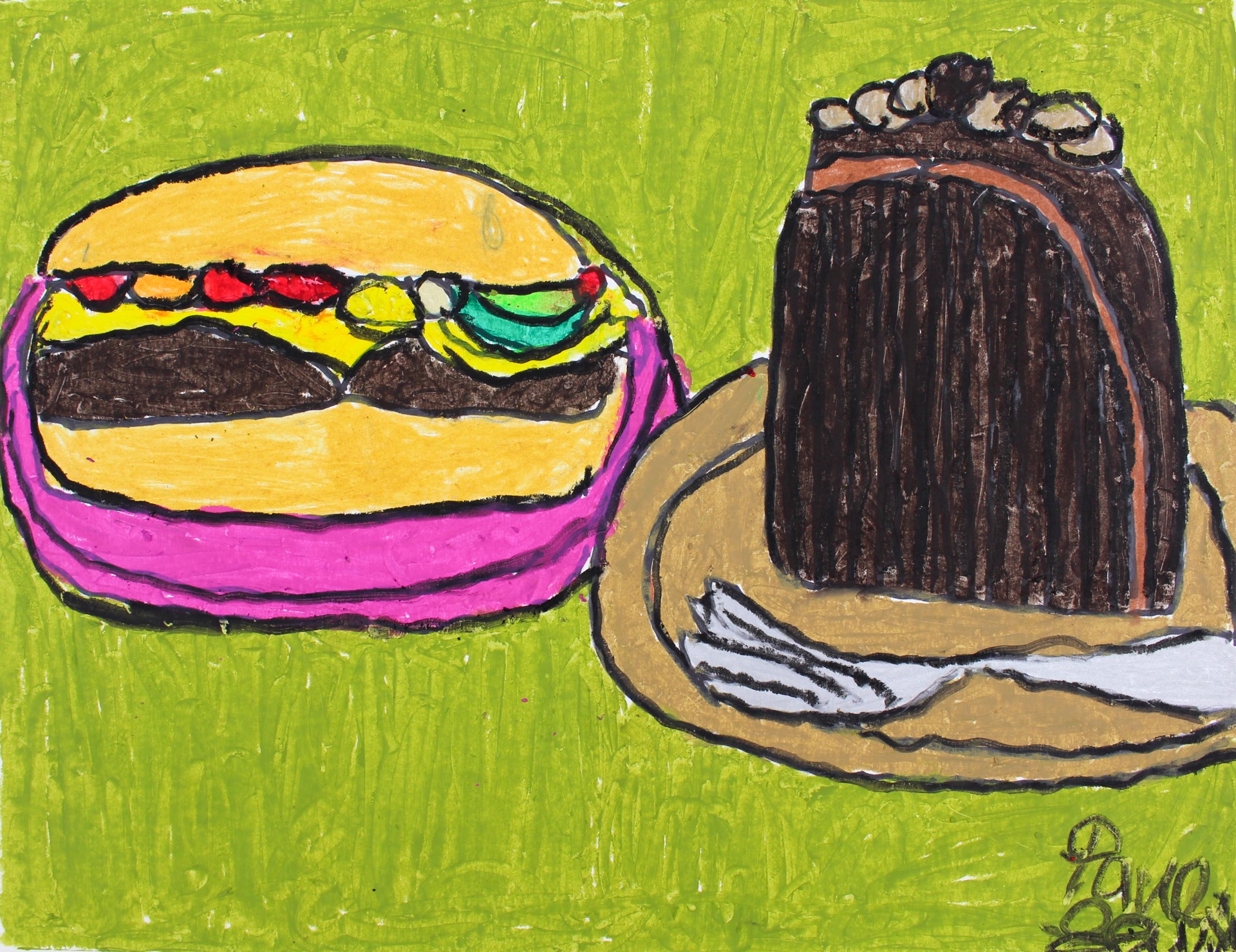 Cake and a Burger by Paul Lewis