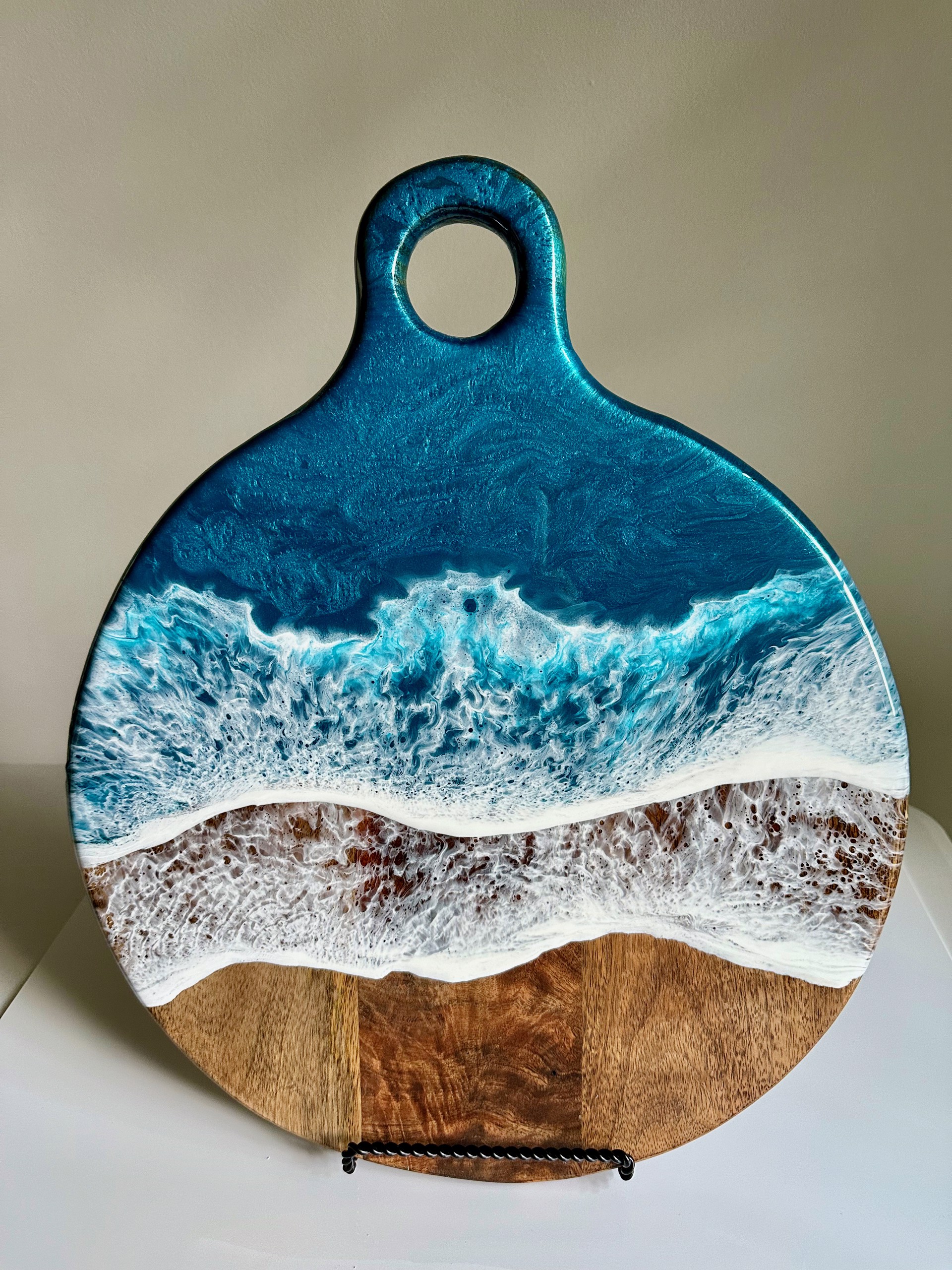 MDM23-18  Resin and Wood Charcuterie Board by Mary Duke McCartt