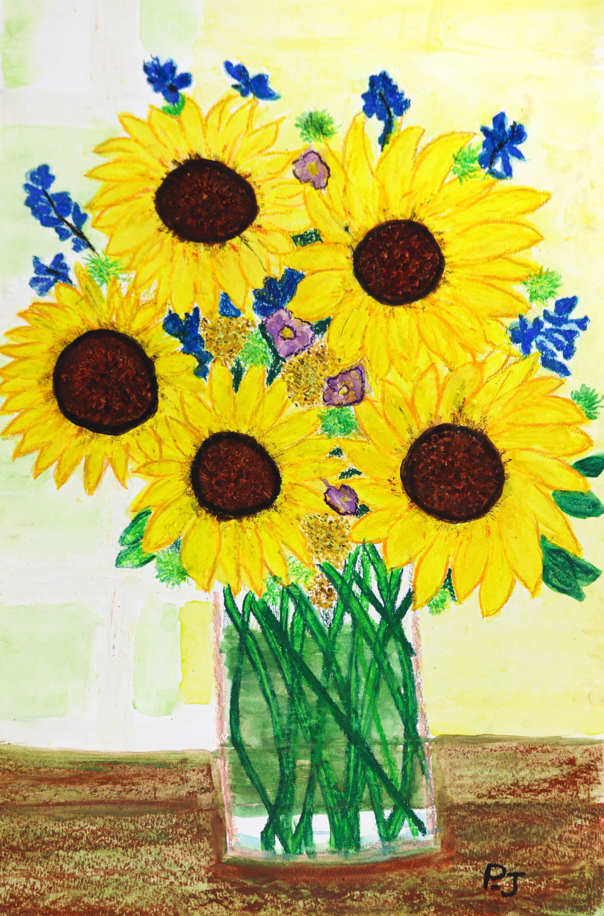 Happy Like Sunflowers (FRAMED) by Payman Jazini