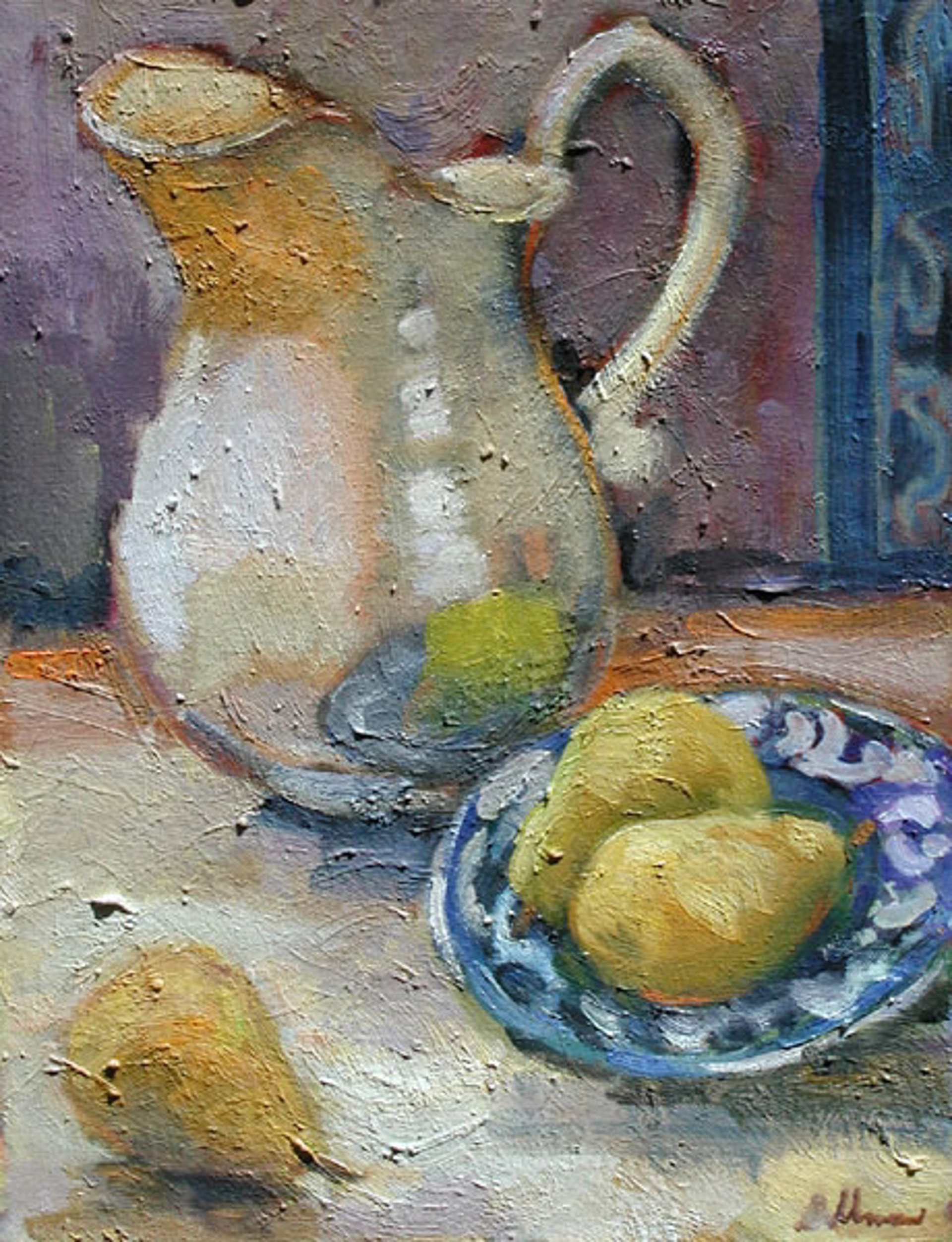 Still Life with Silver Pitcher by Connie Dillman