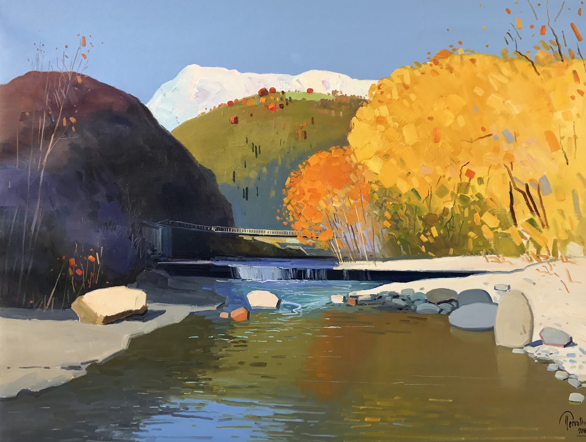 River in Autumn (SOLD) by PASHK PERVATHI