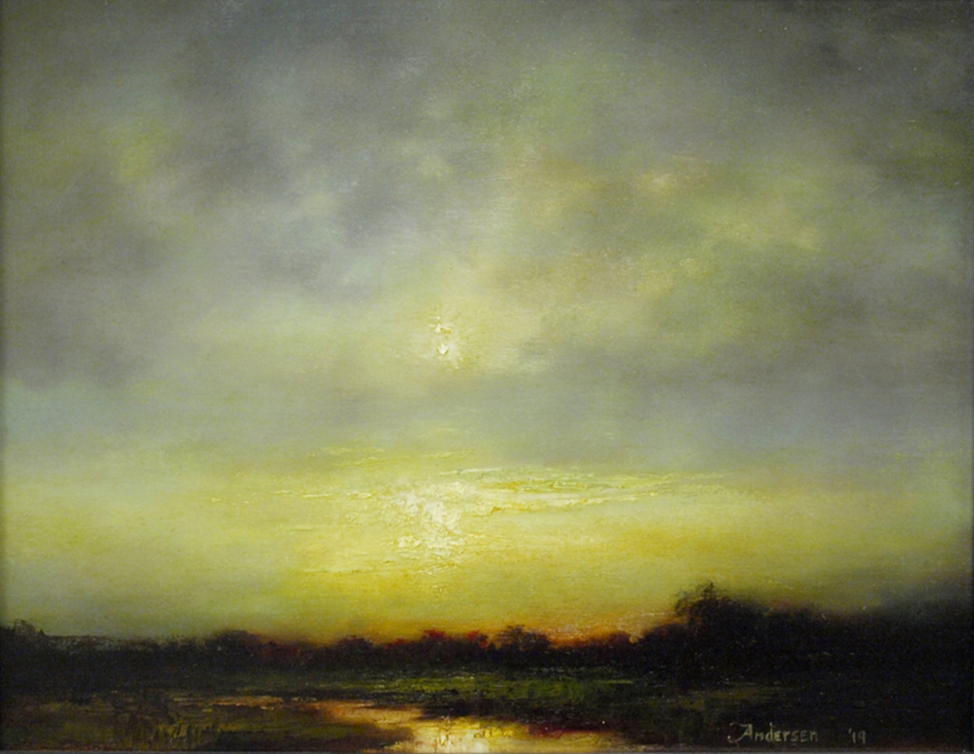 Silver Green Sunset by John Andersen