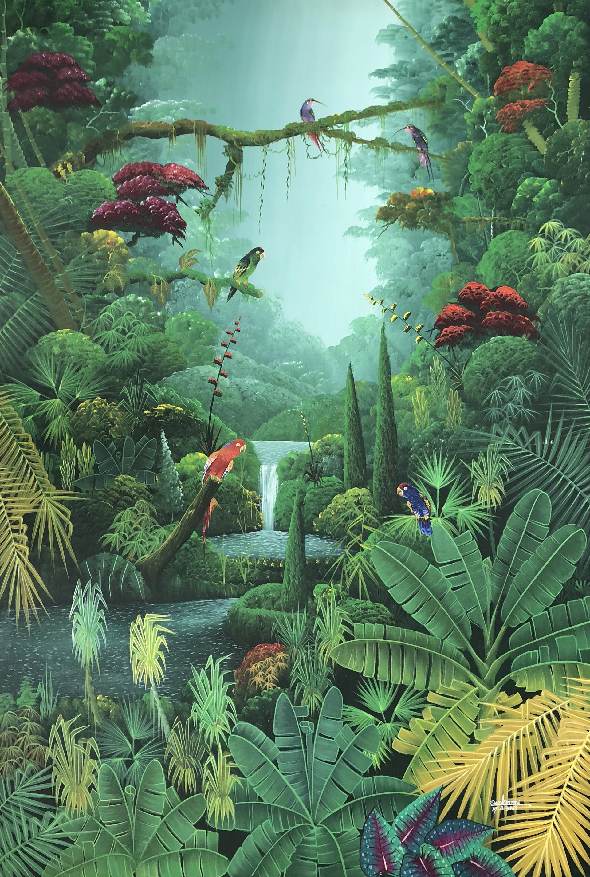 Birds & Vegetation#2878 by Albott Bonhomme (Haitian, b. 1963)