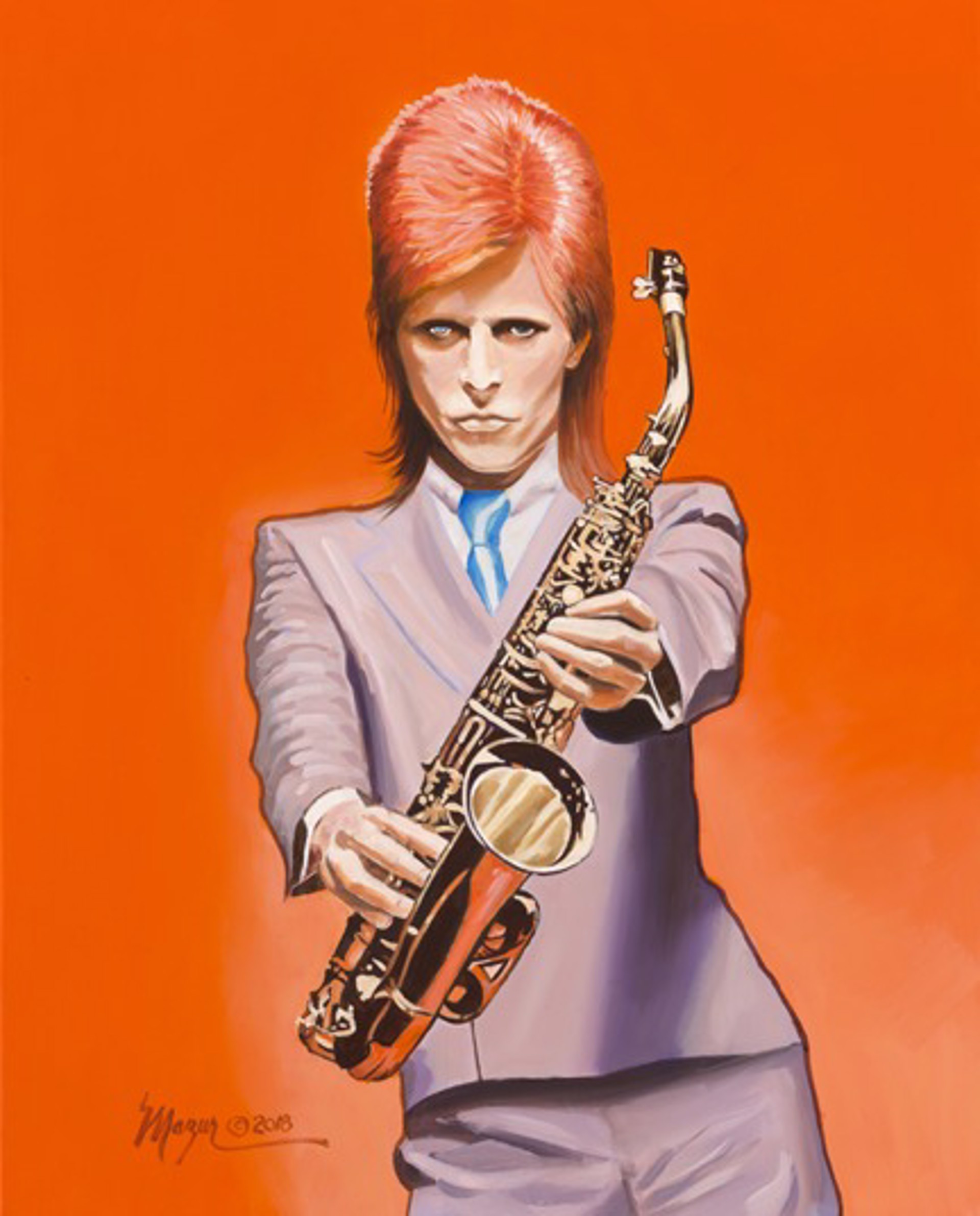 David Bowie Sax by Ruby Mazur