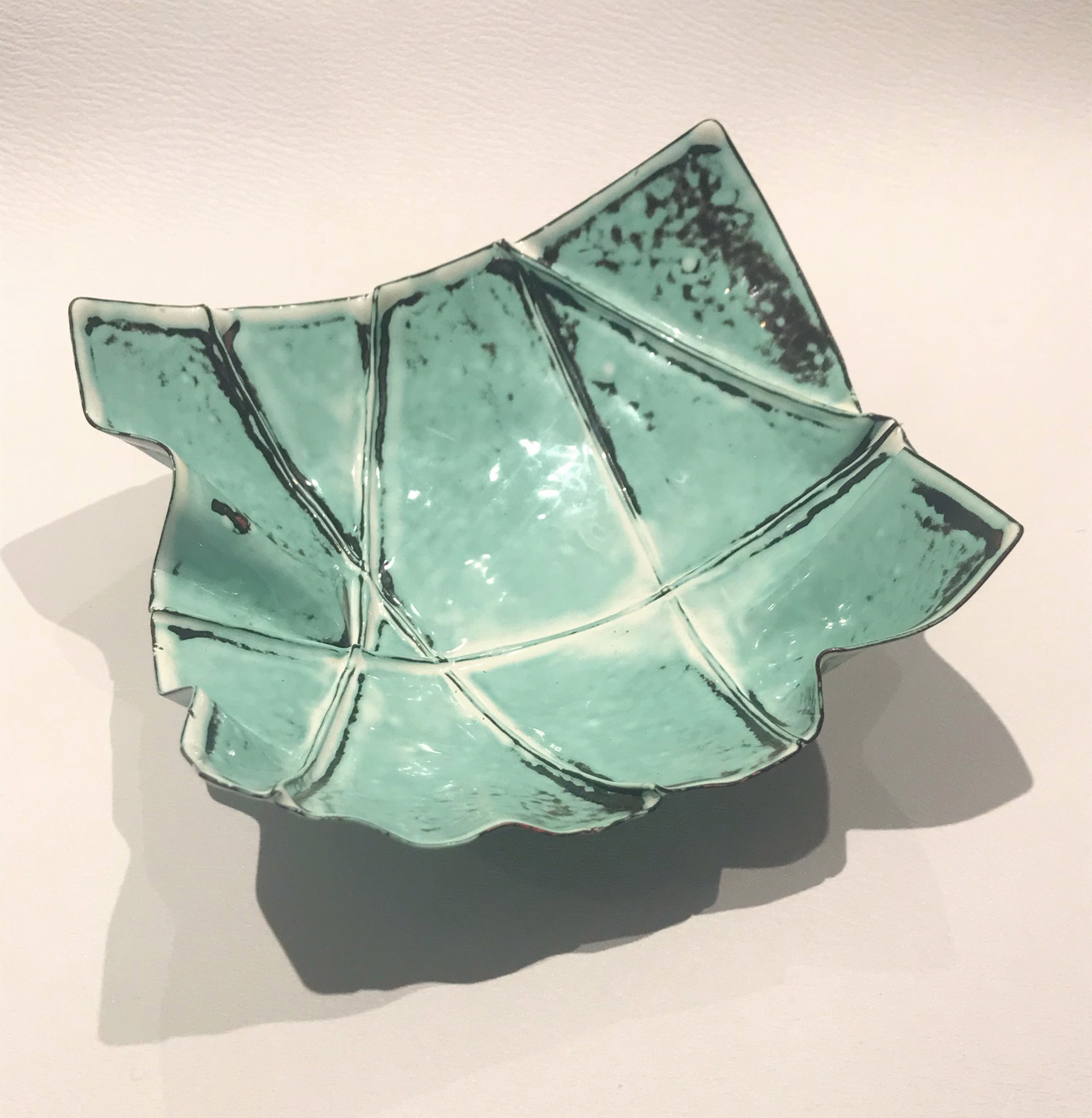 "Square Enameled Bowl with Folds" by Nicole Josette