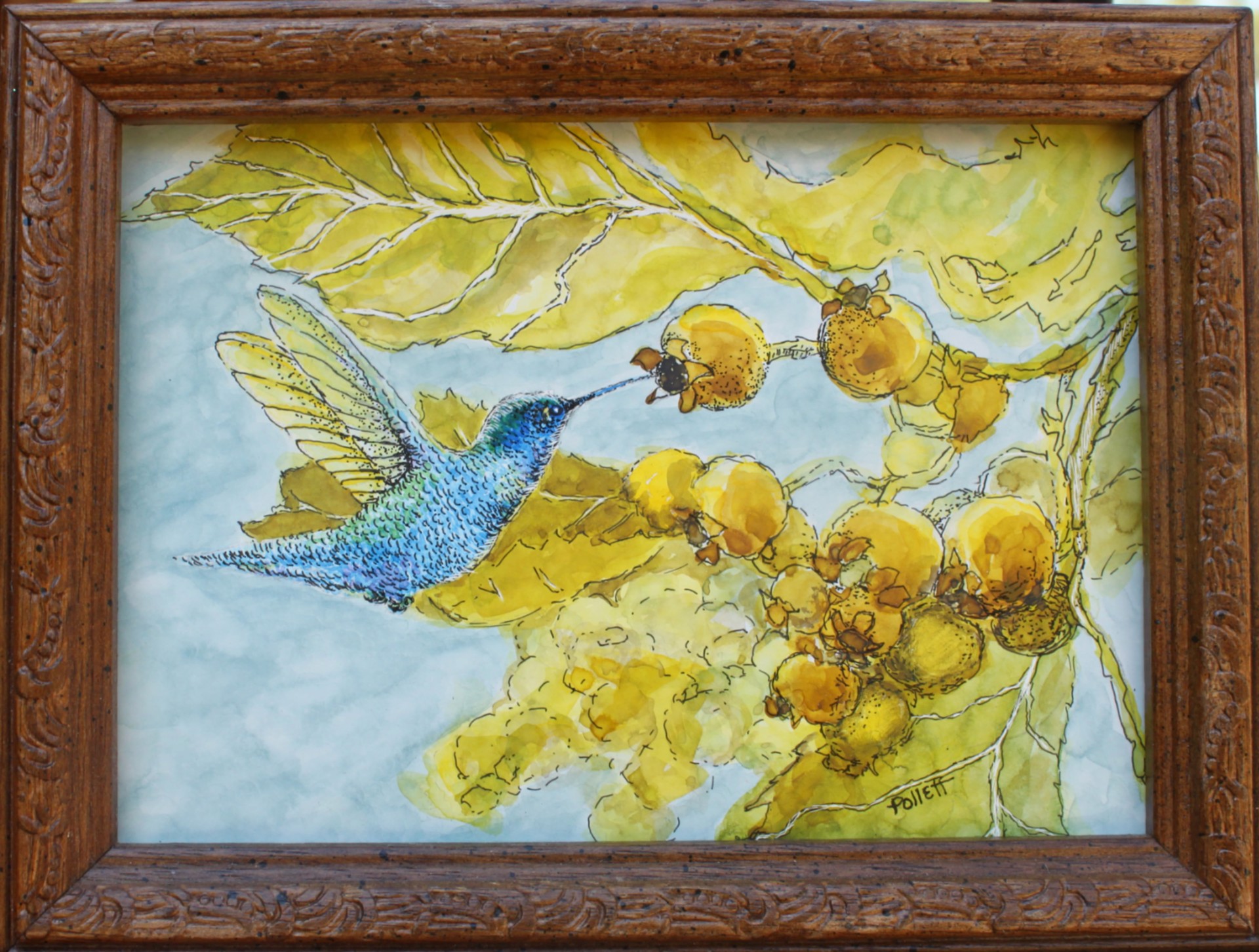 Hummer and Fruit by Cynthia Jewell Pollett